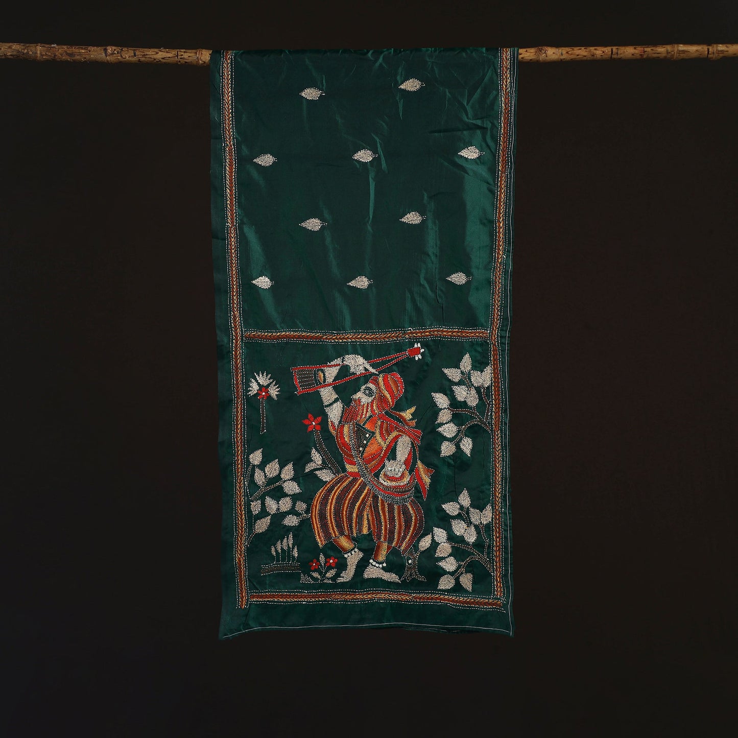 Bengal kantha hand embroidered handloom bangalore silk