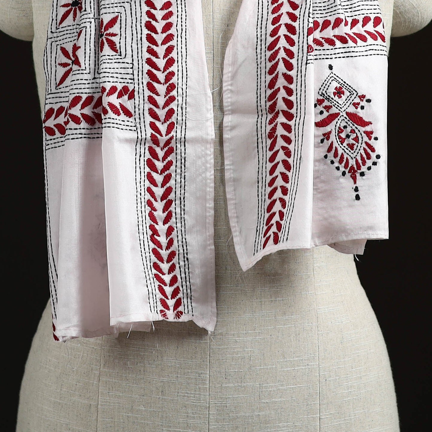 Bengal kantha hand embroidered handloom bangalore silk