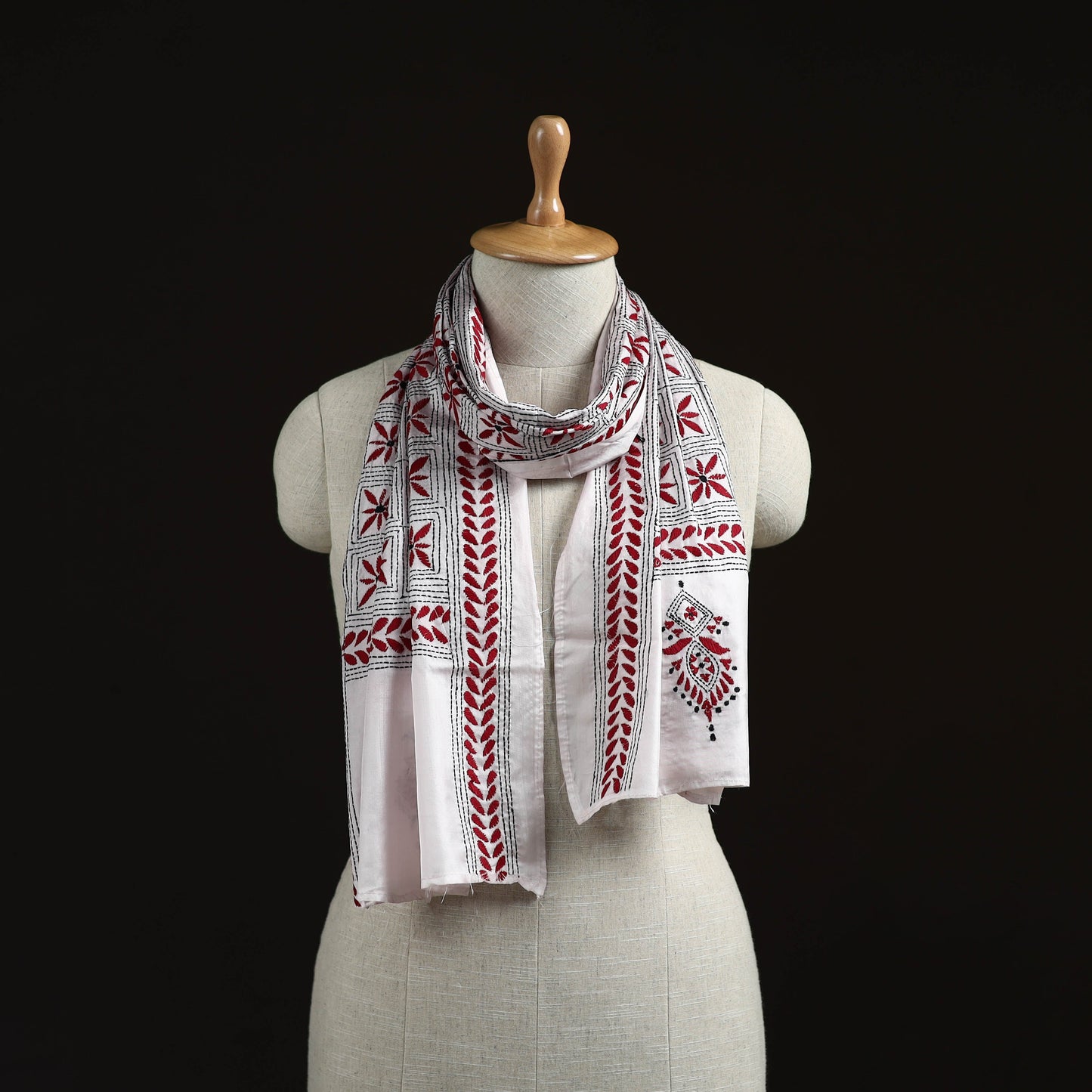 Bengal kantha hand embroidered handloom bangalore silk