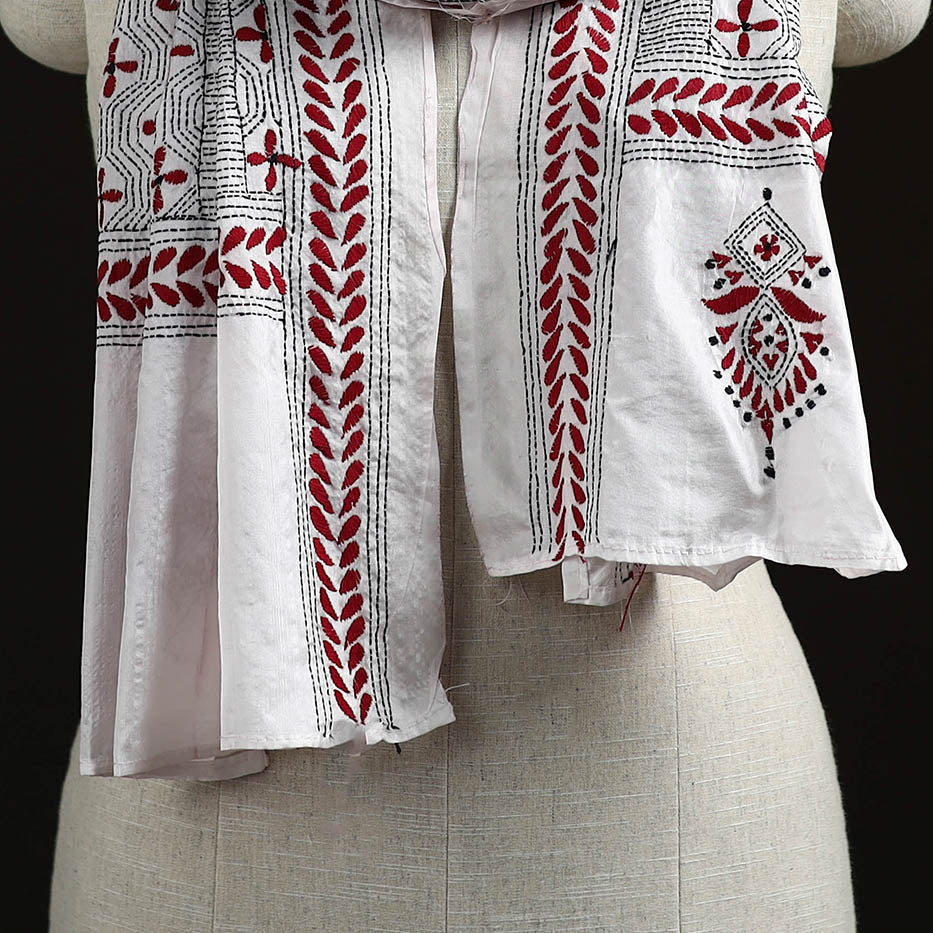 Bengal kantha hand embroidered handloom bangalore silk