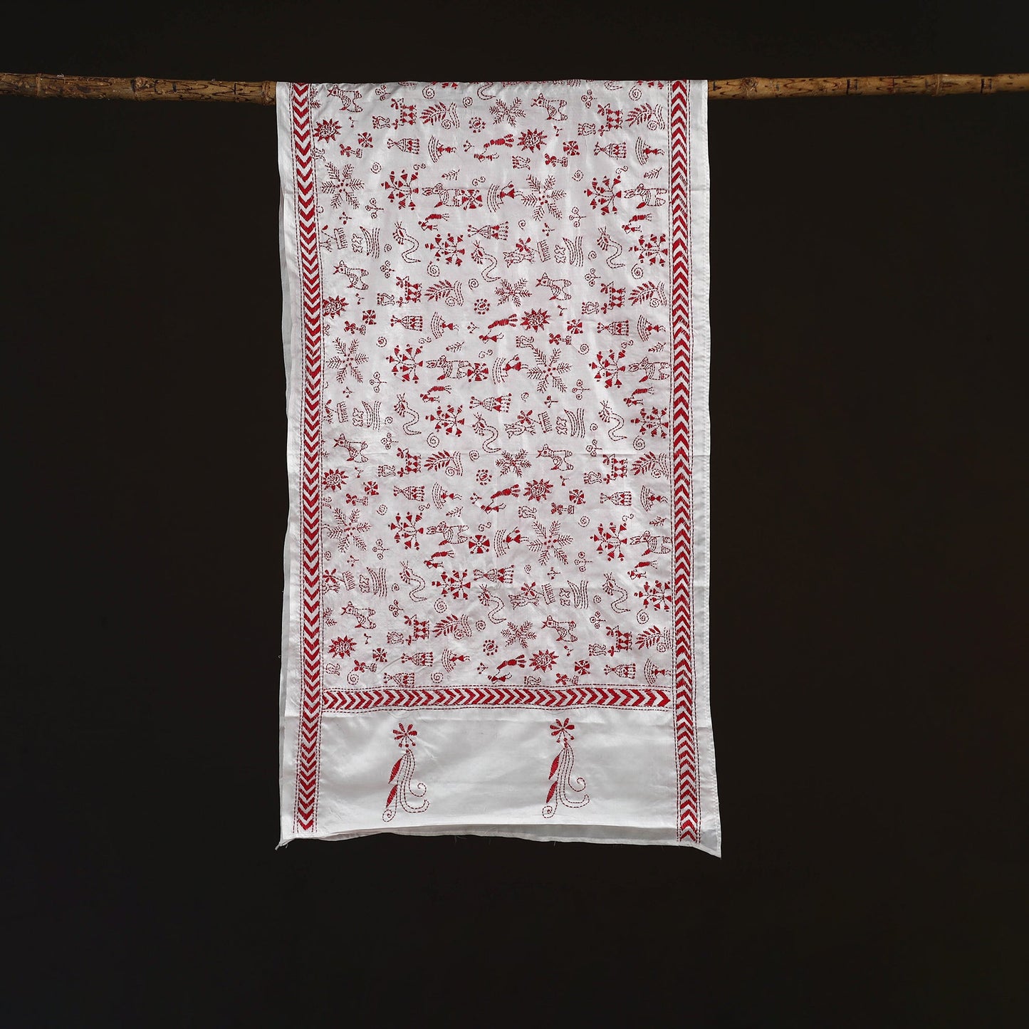 Bengal kantha hand embroidered handloom bangalore silk