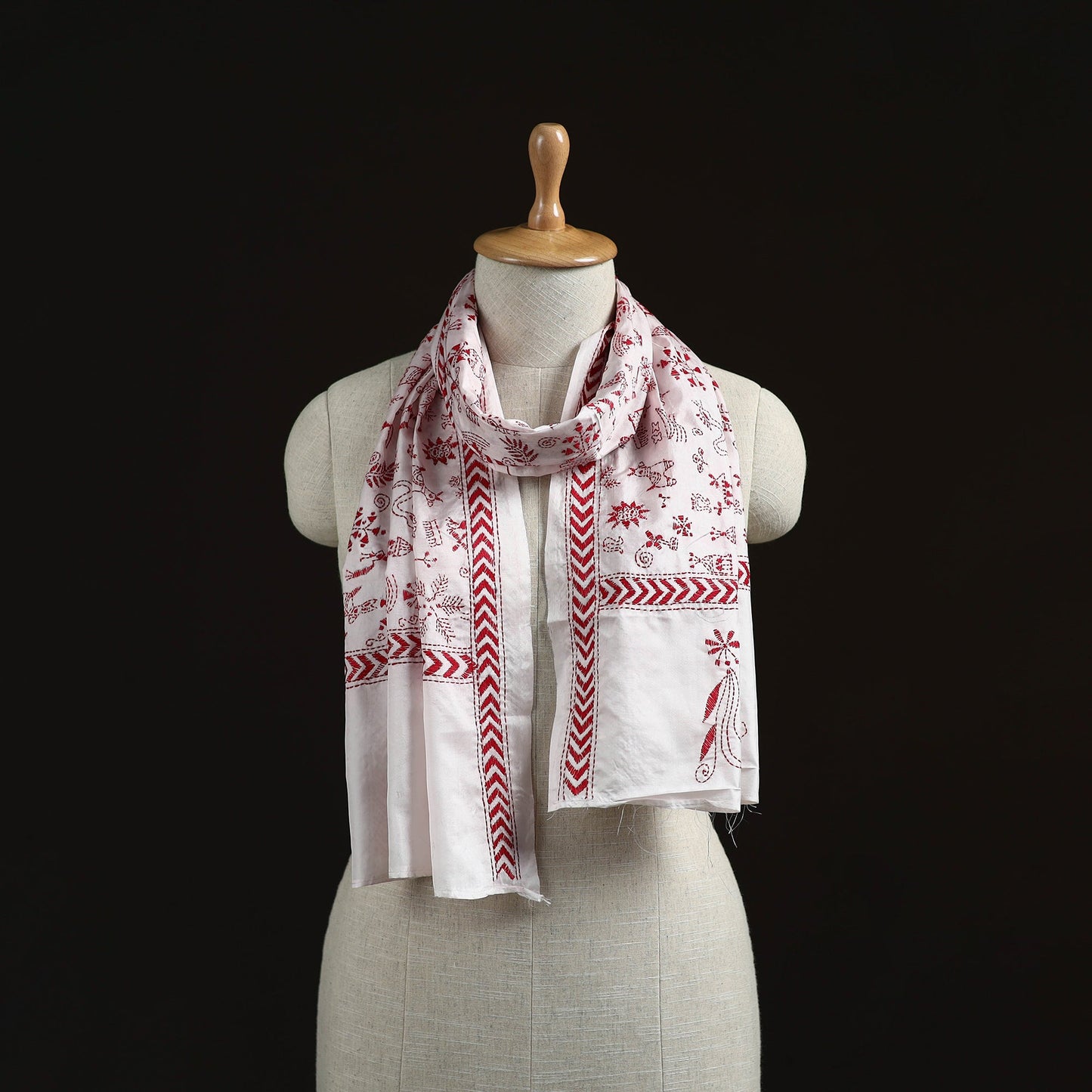 Bengal kantha hand embroidered handloom bangalore silk
