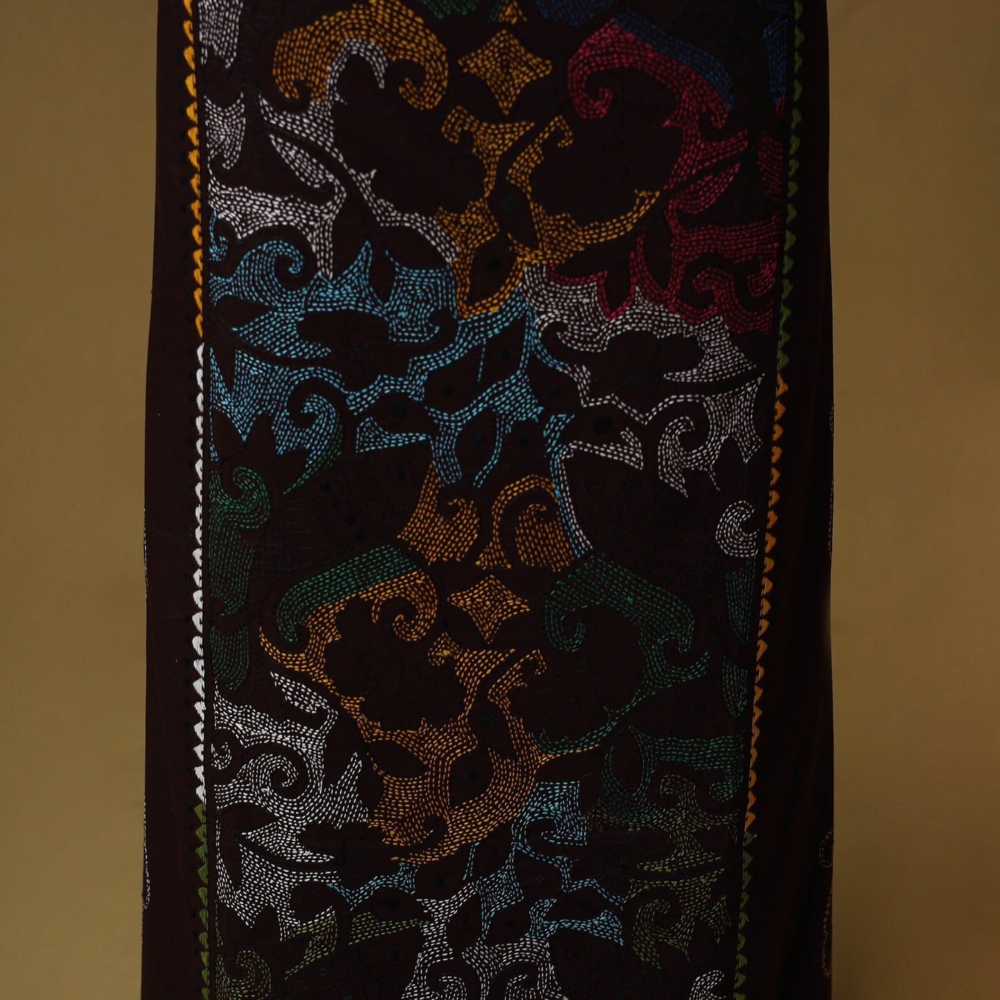 Bengal kantha hand embroidered unstitched kurta material