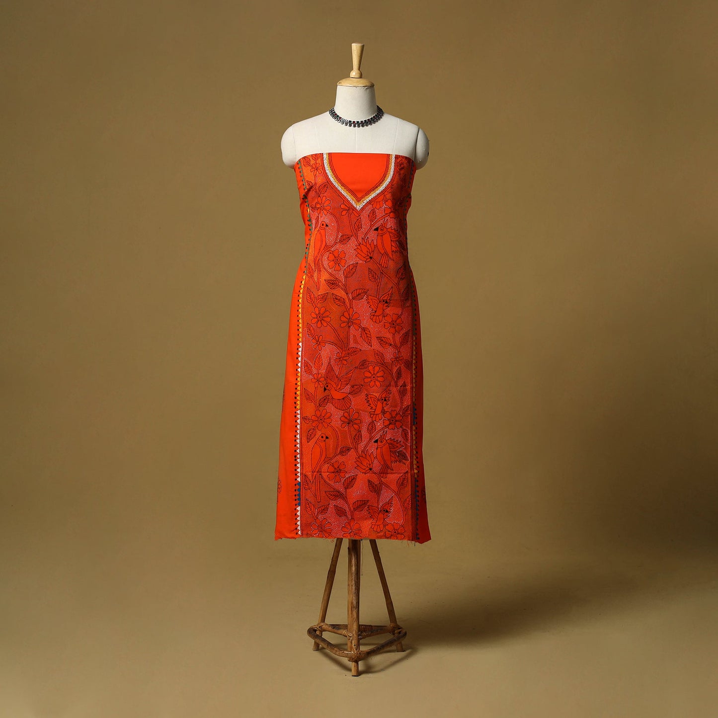 Bengal kantha hand embroidered unstitched kurta material