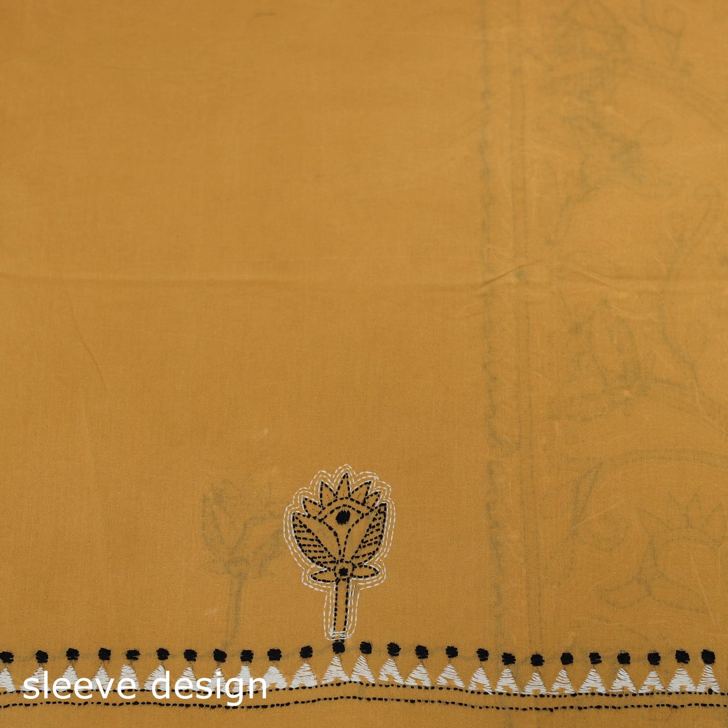 Bengal kantha hand embroidered unstitched kurta material