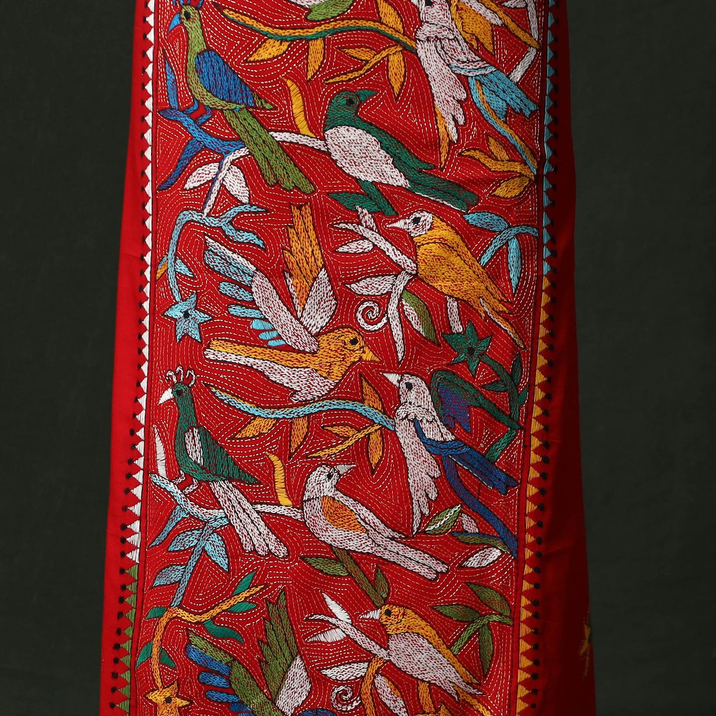 Bengal nakshi kantha hand embroidered cotton unstitched