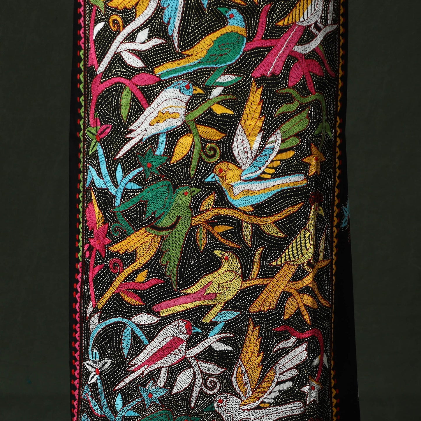Bengal nakshi kantha hand embroidered cotton unstitched