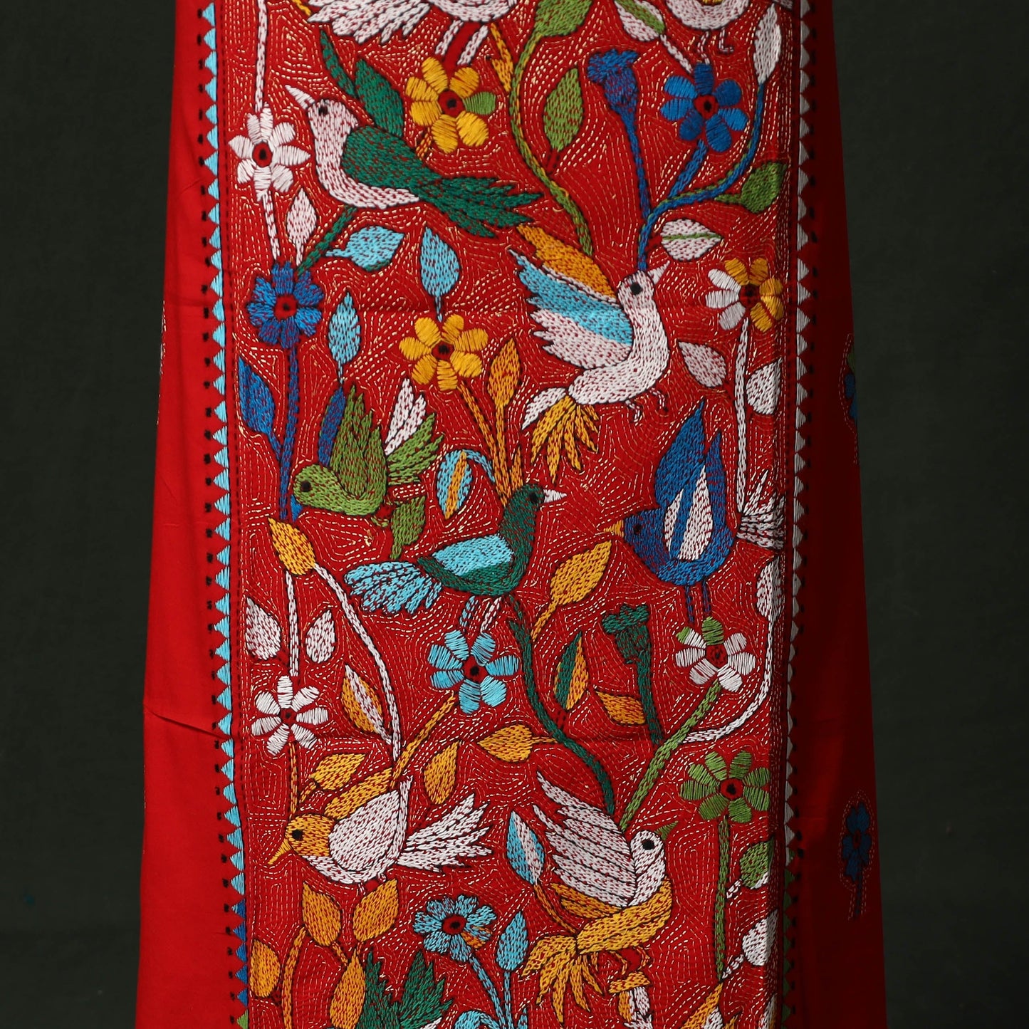 Bengal nakshi kantha hand embroidered cotton unstitched