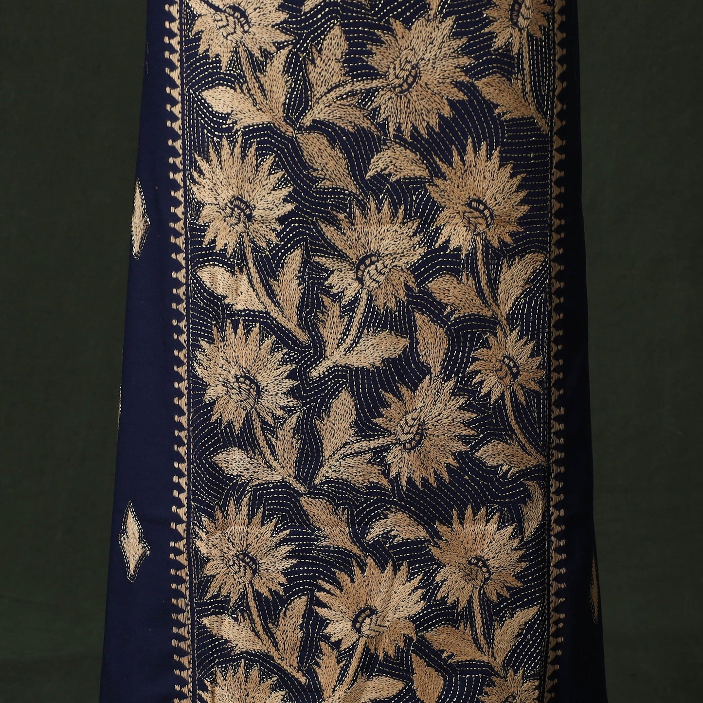 Bengal nakshi kantha hand embroidered cotton unstitched