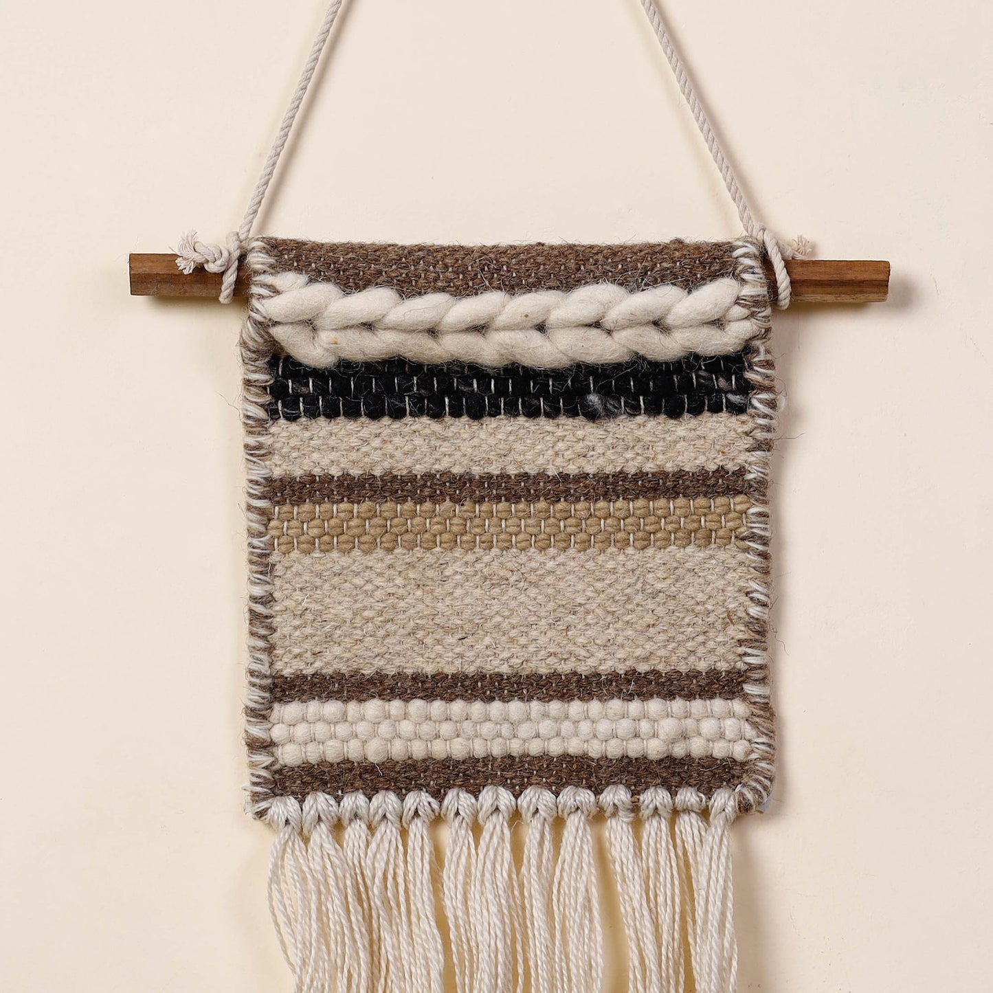 Geometric Hand Woven Wool Wall Hanging