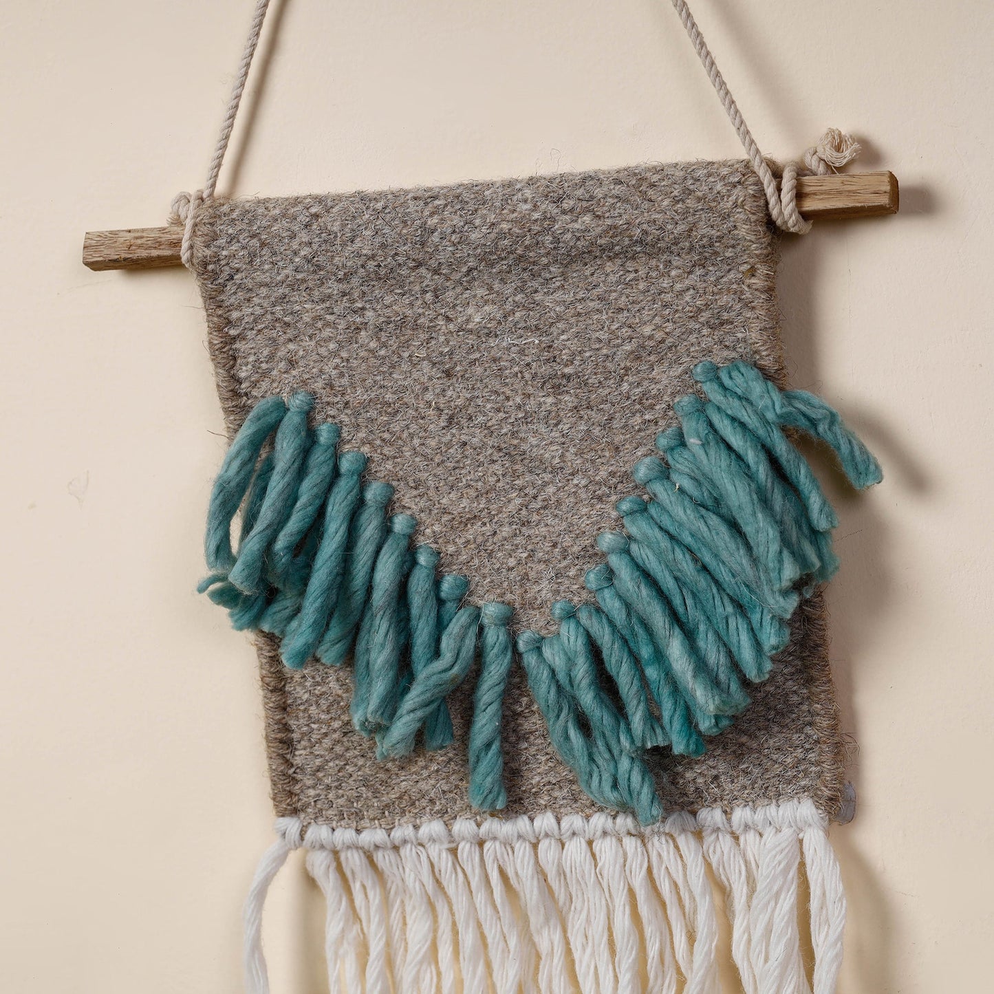 Geometric Hand Woven Wool Wall Hanging