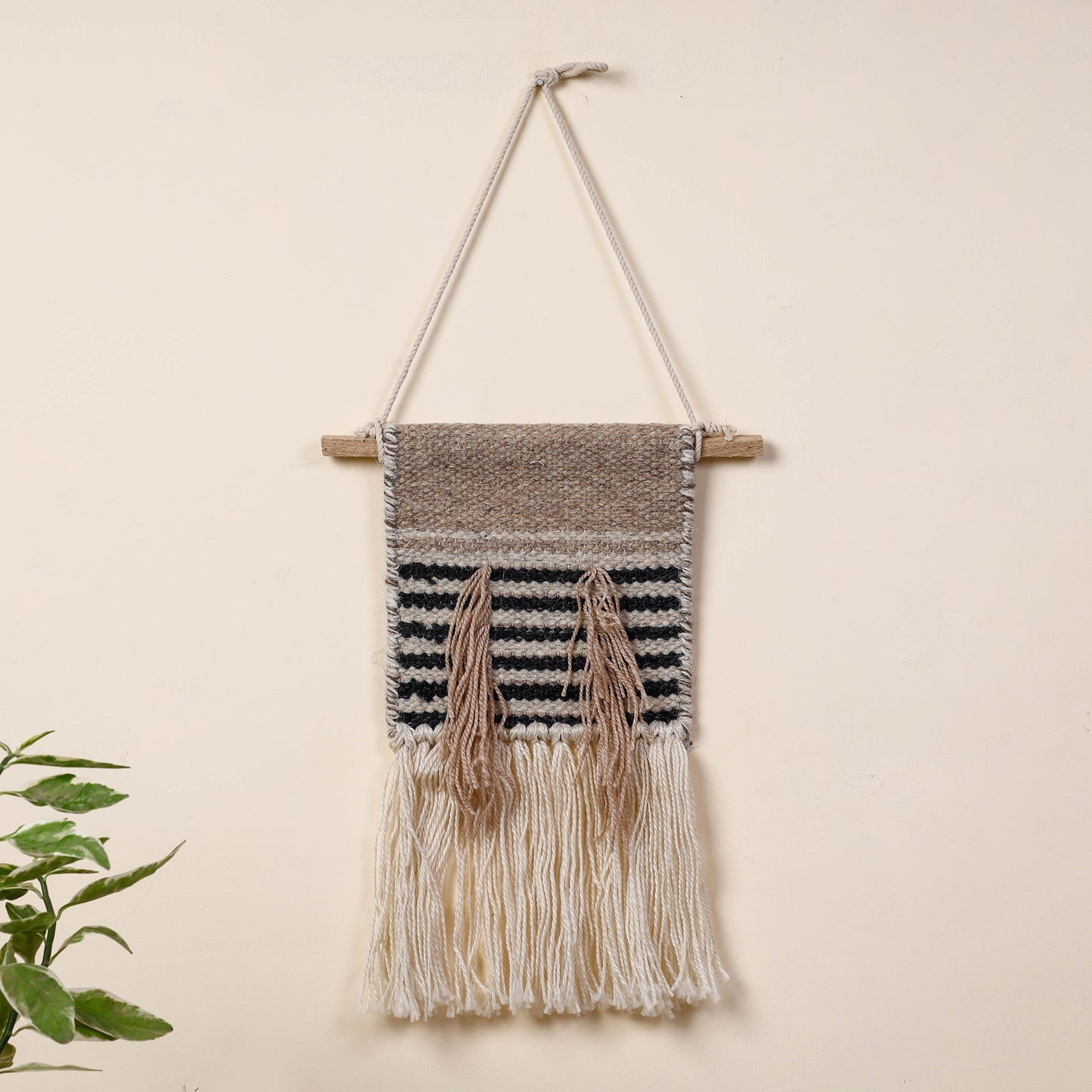 Geometric Hand Woven Wool Wall Hanging