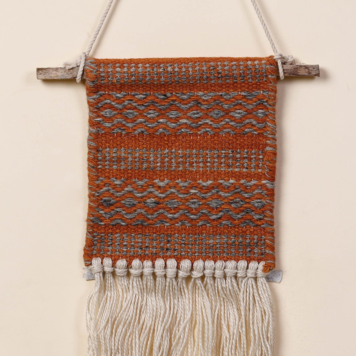 Geometric Hand Woven Wool Wall Hanging