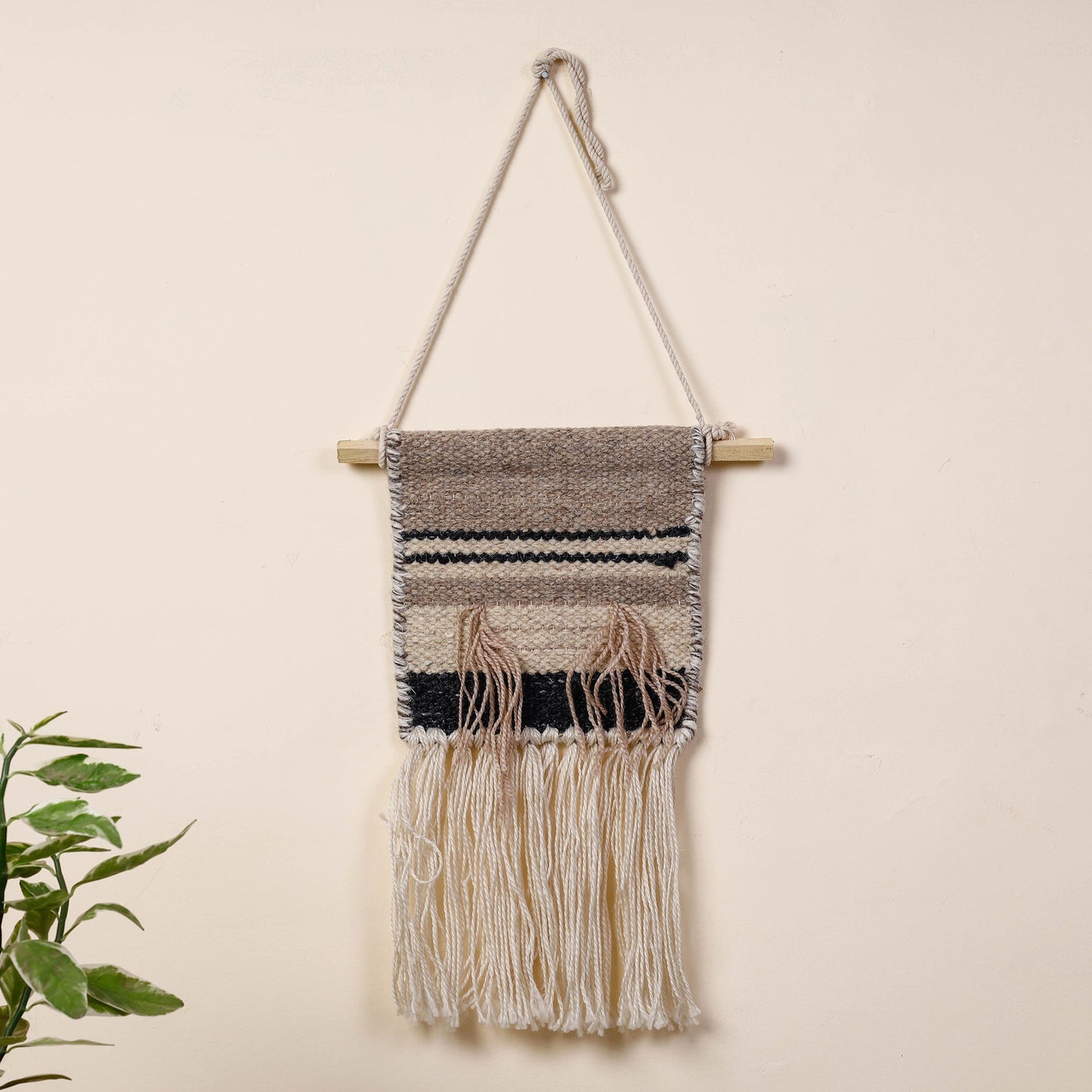 Geometric Hand Woven Wool Wall Hanging