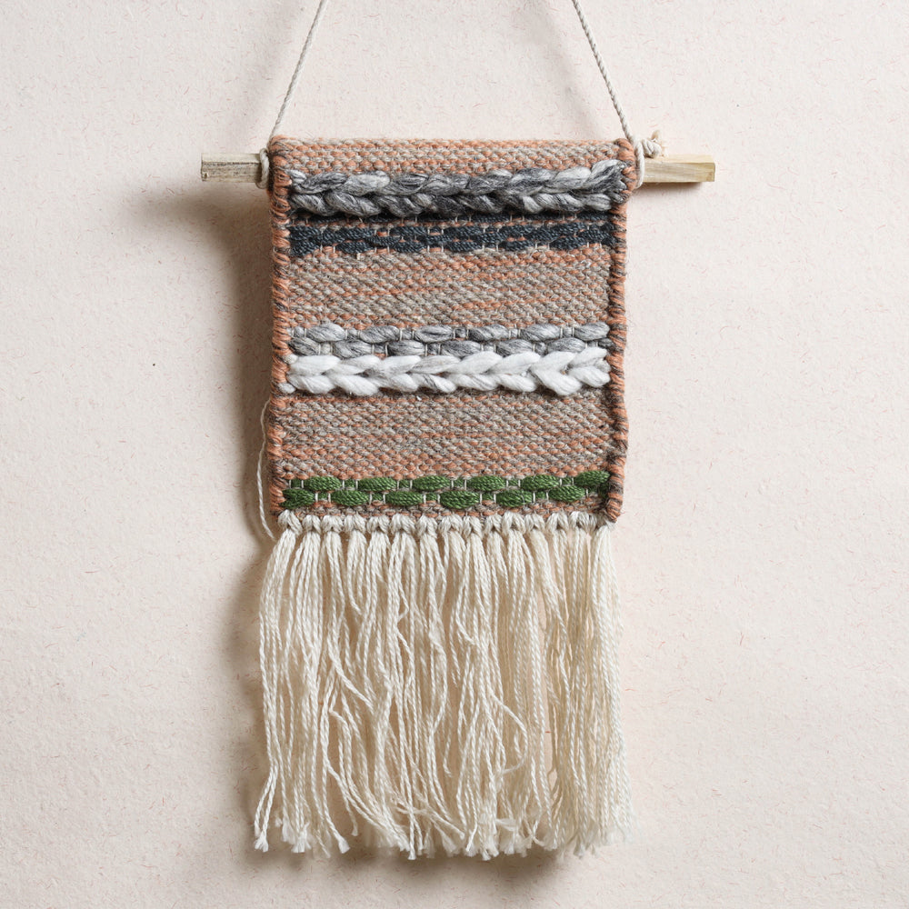Geometric Hand Woven Wool Wall Hanging