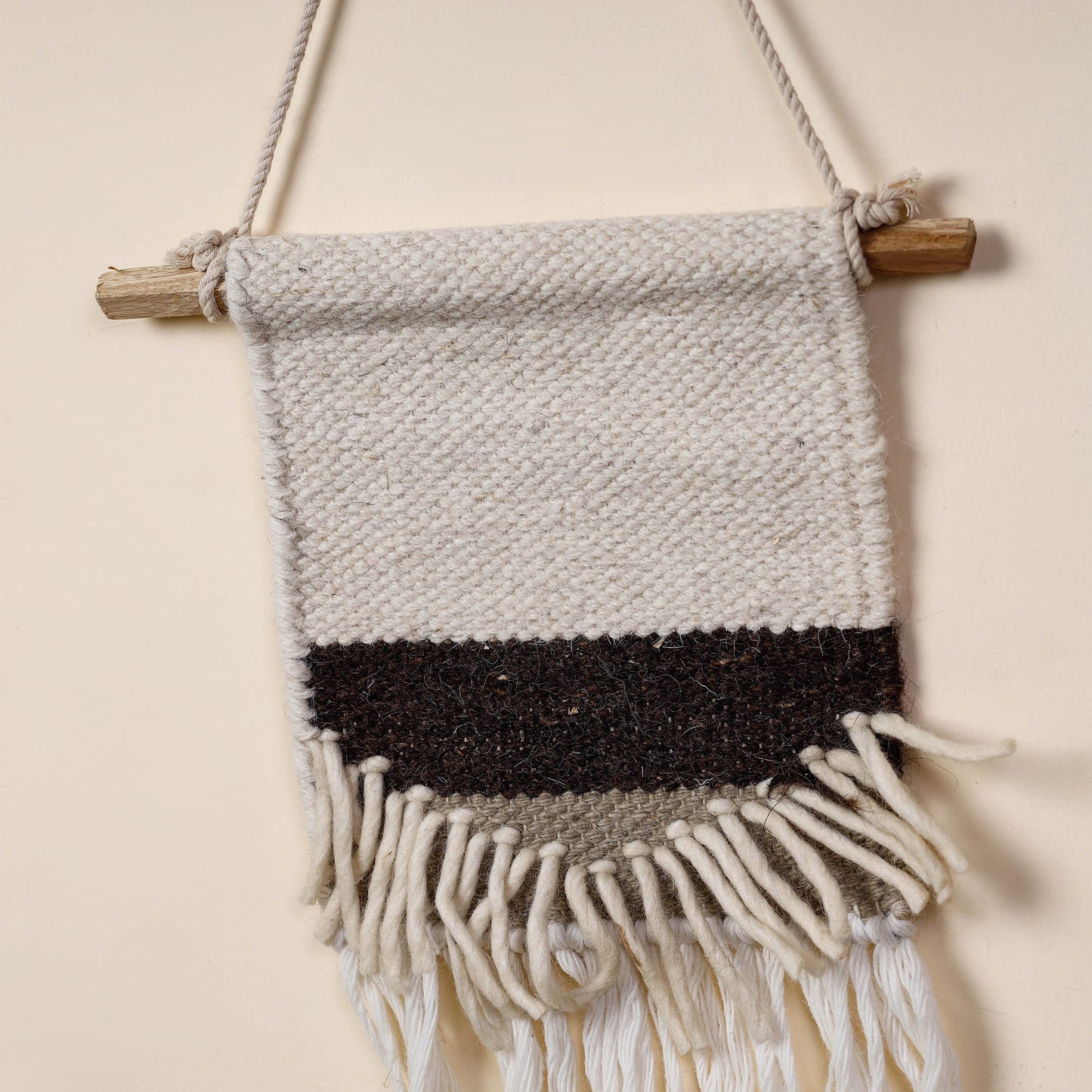 Geometric Hand Woven Wool Wall Hanging