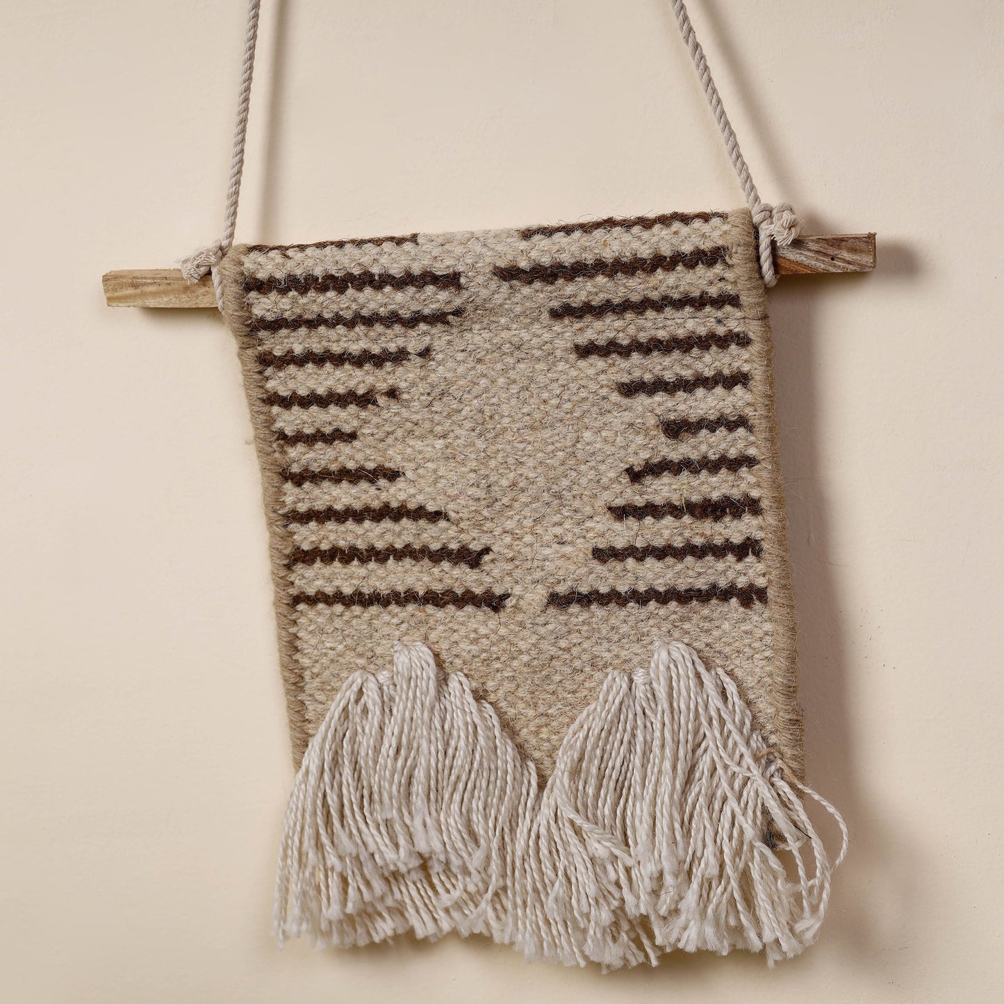 Geometric Hand Woven Wool Wall Hanging