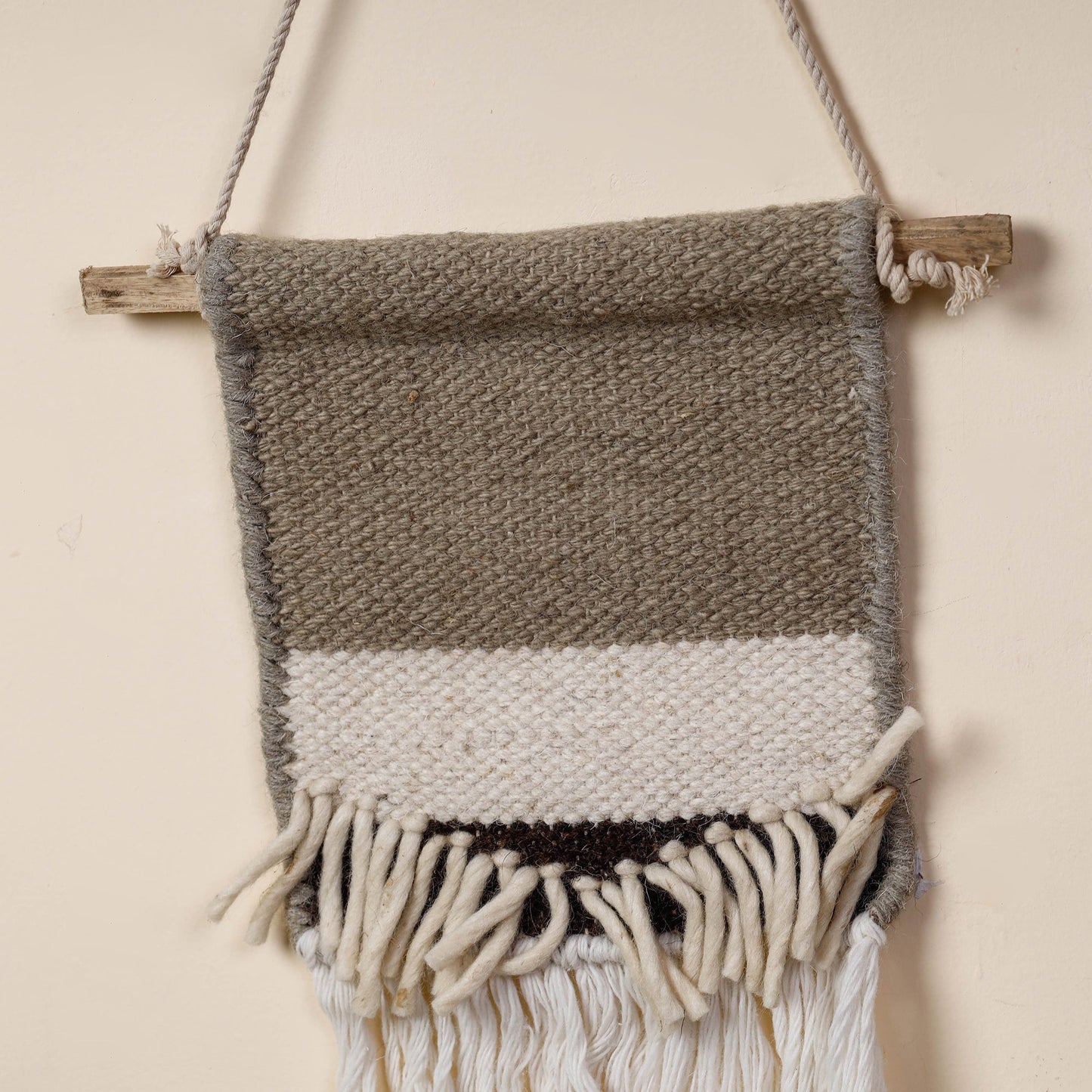 Geometric Hand Woven Wool Wall Hanging