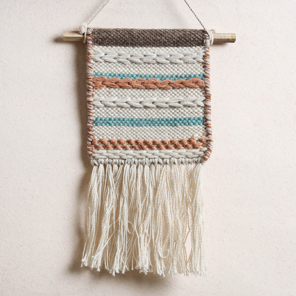 Geometric Hand Woven Wool Wall Hanging