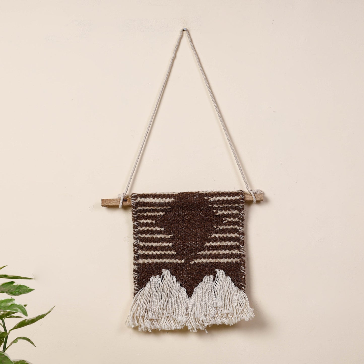 Geometric Hand Woven Wool Wall Hanging