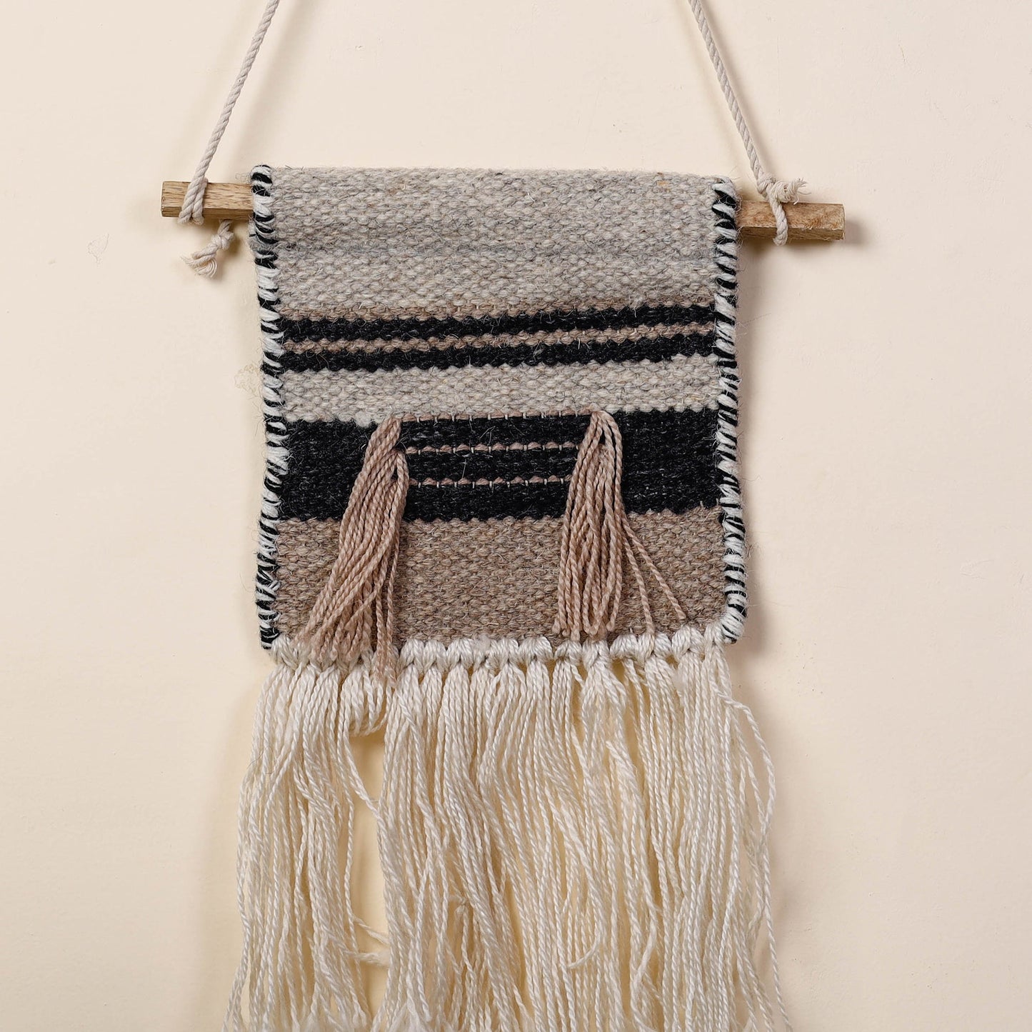 Geometric Hand Woven Wool Wall Hanging