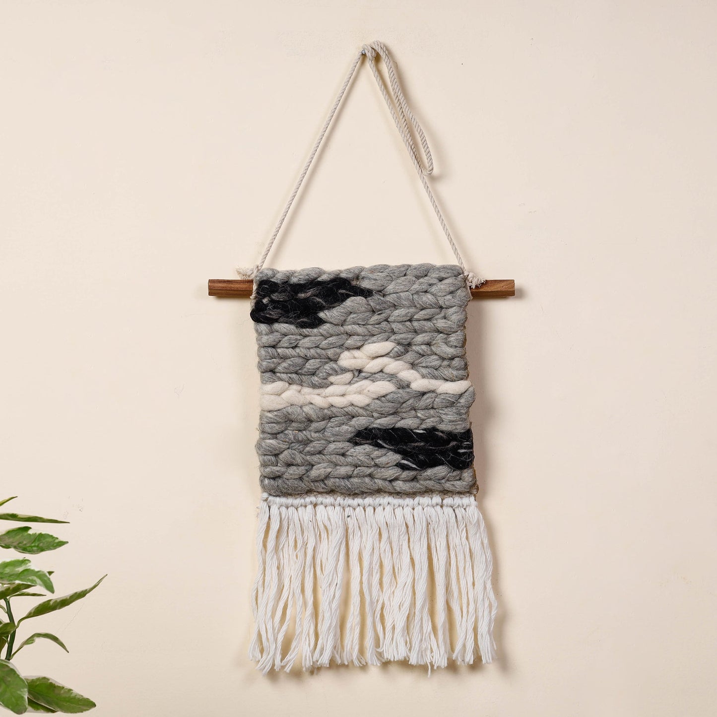 Geometric Hand Woven Wool Wall Hanging