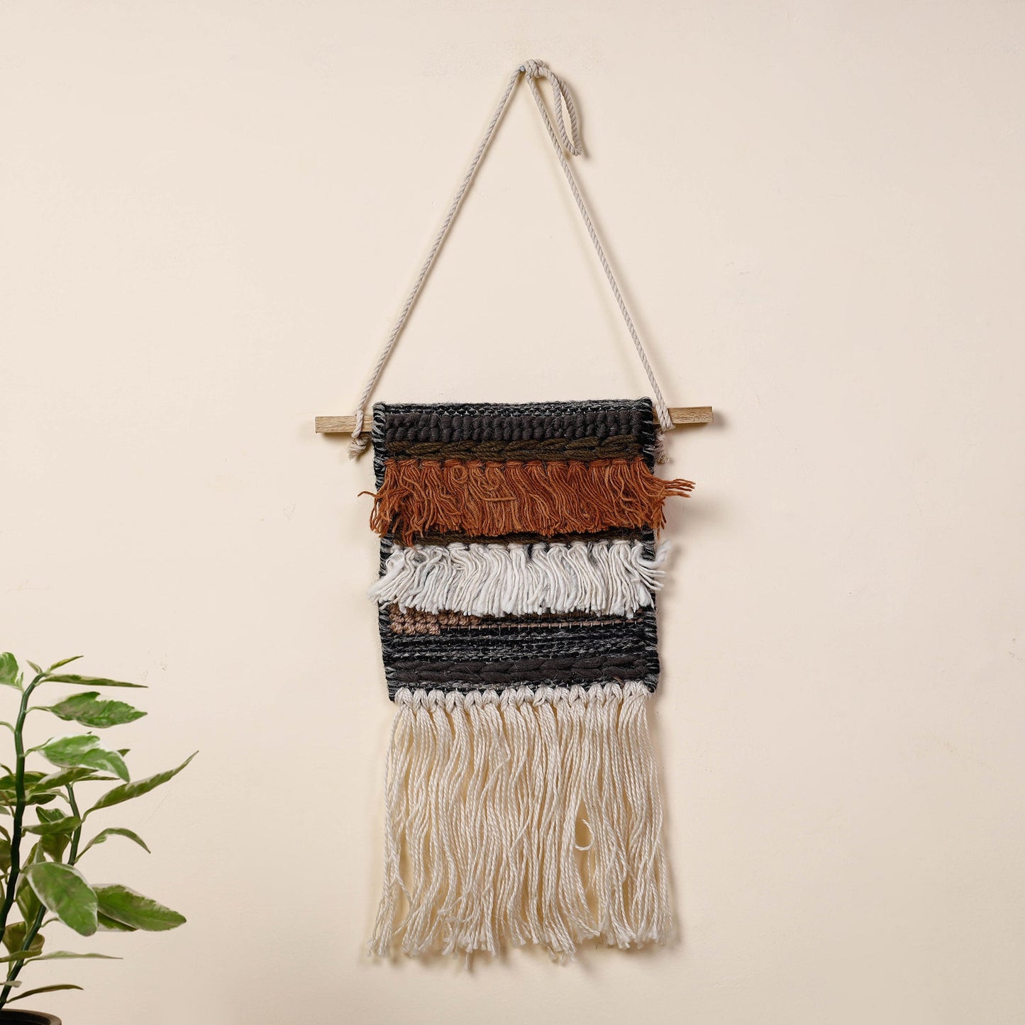 Geometric Hand Woven Wool Wall Hanging