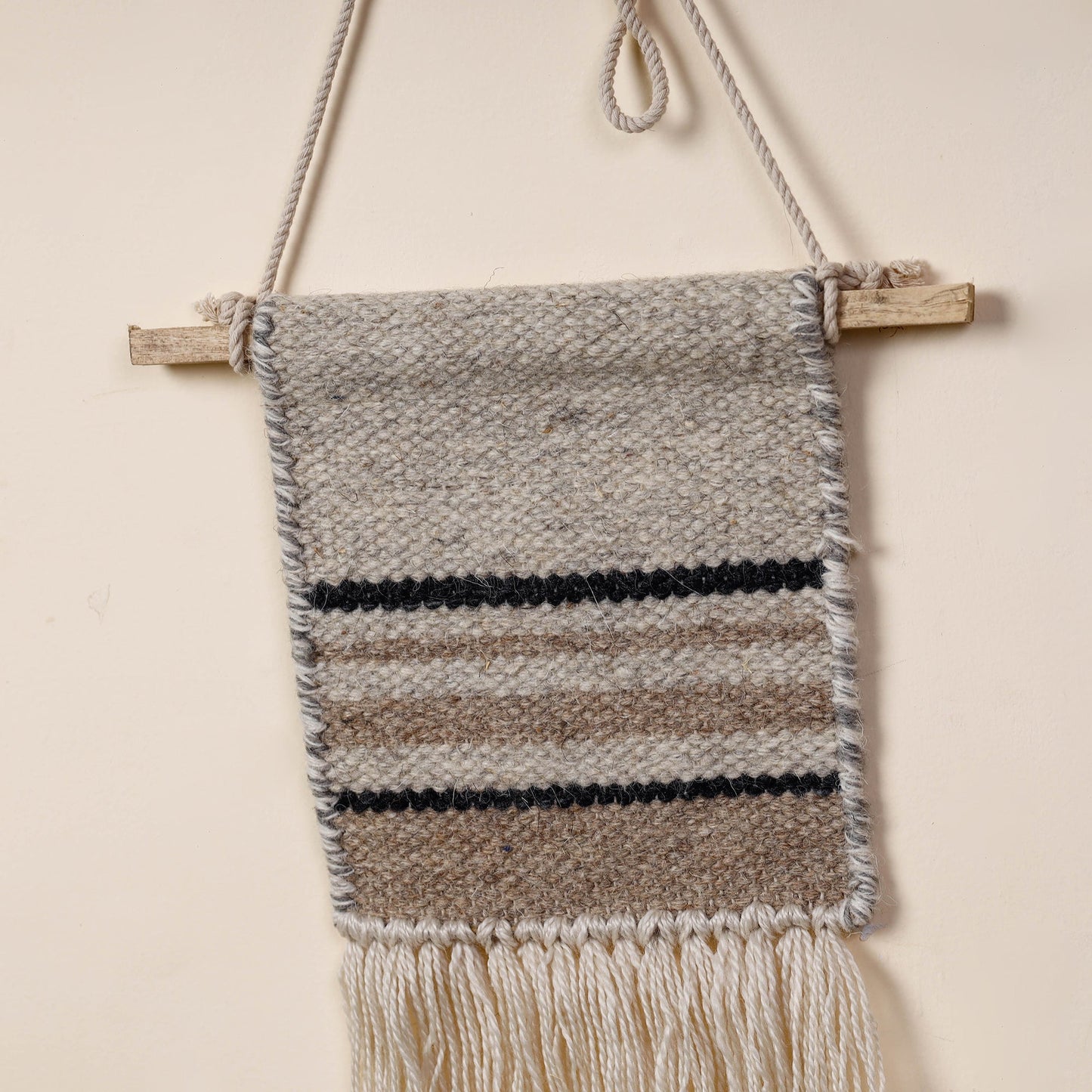 Geometric Hand Woven Wool Wall Hanging