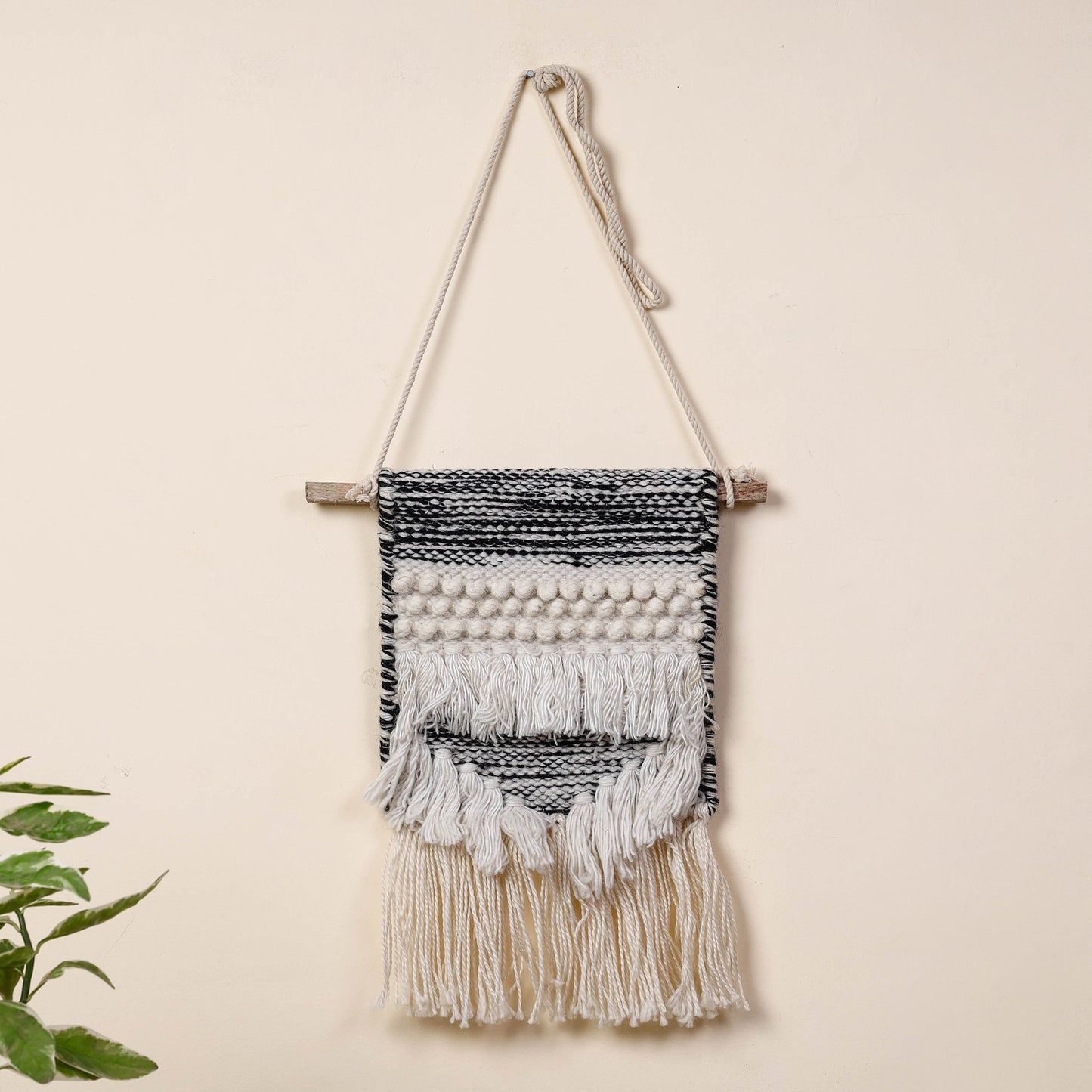 Geometric Hand Woven Wool Wall Hanging