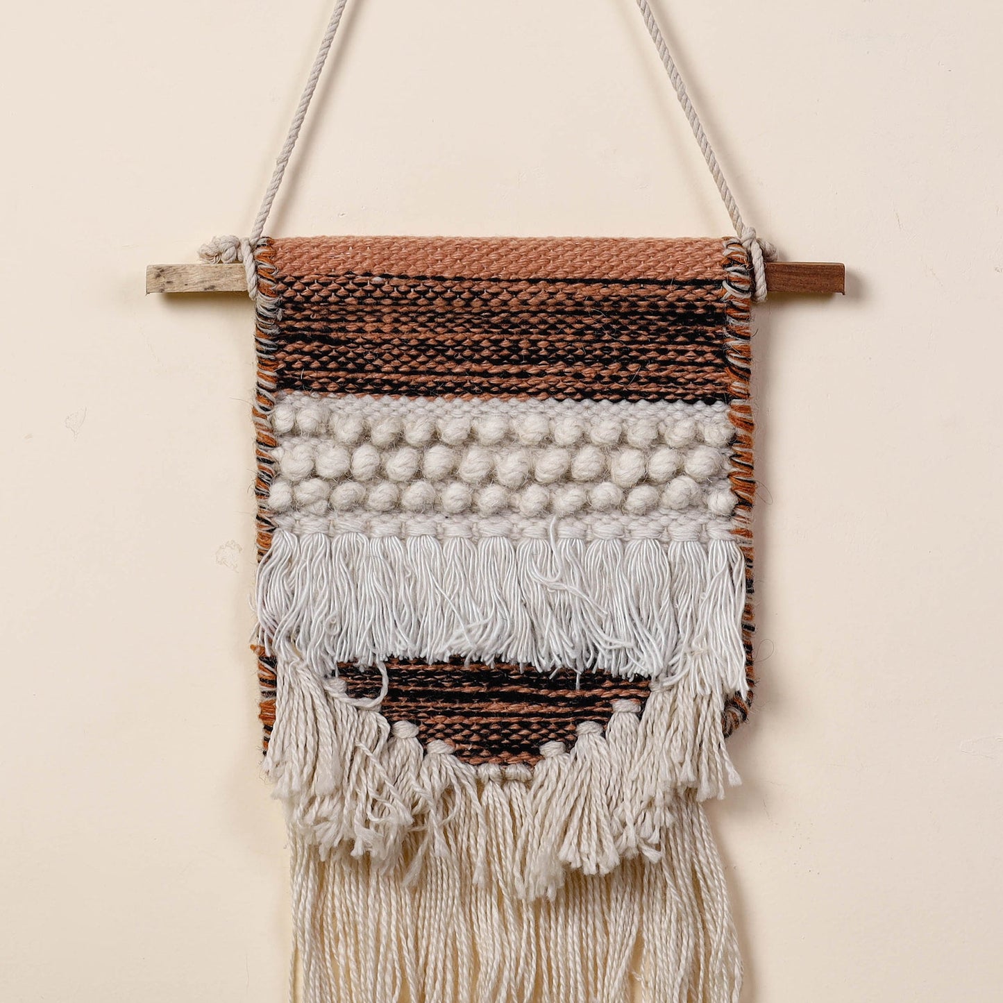 Geometric Hand Woven Wool Wall Hanging