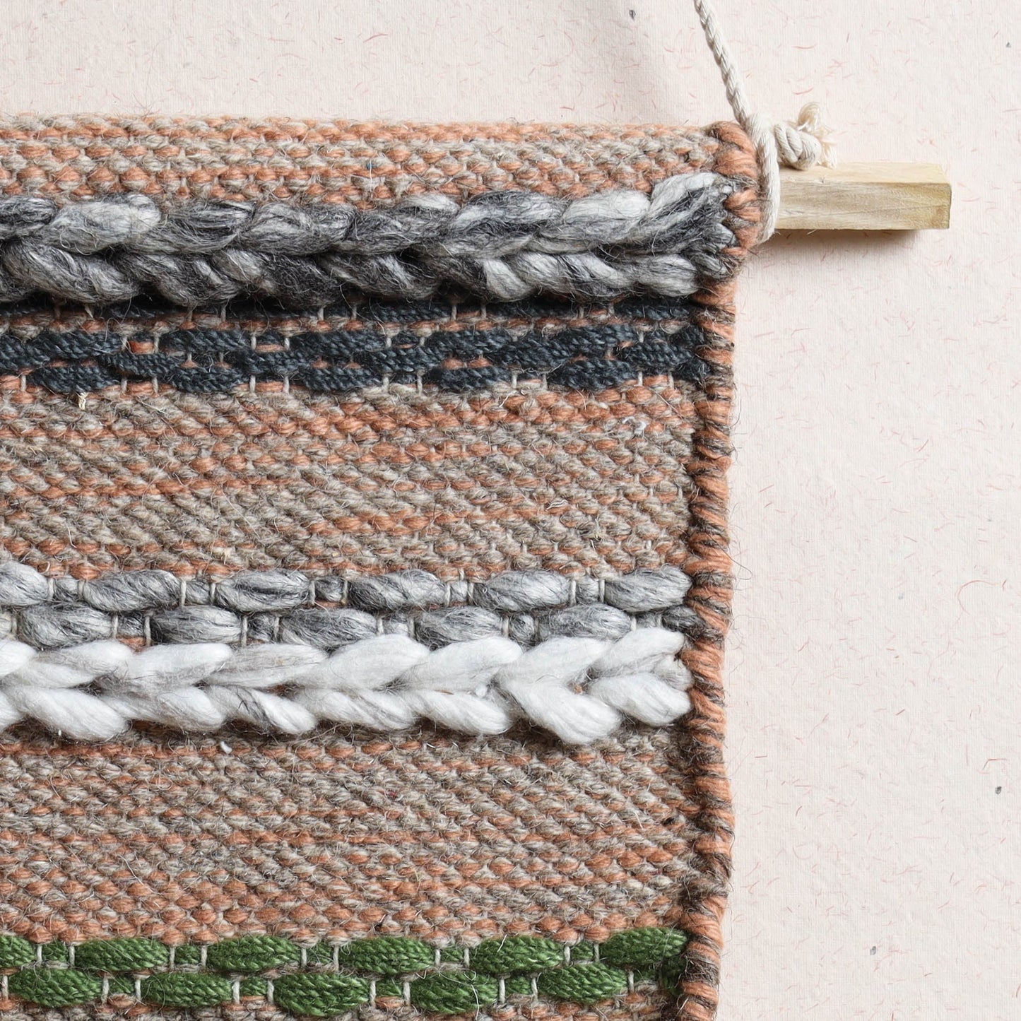 Geometric Hand Woven Wool Wall Hanging