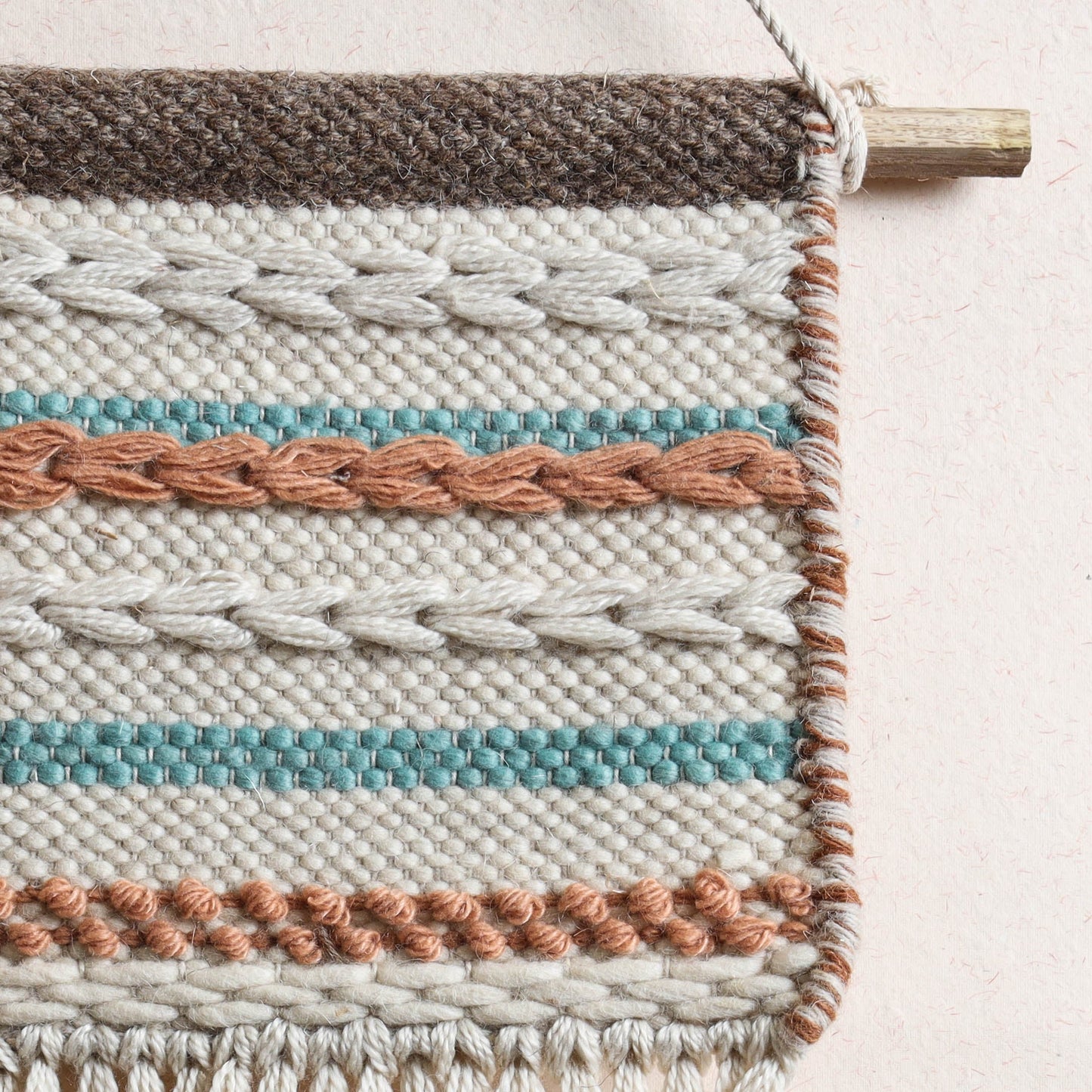 Geometric Hand Woven Wool Wall Hanging
