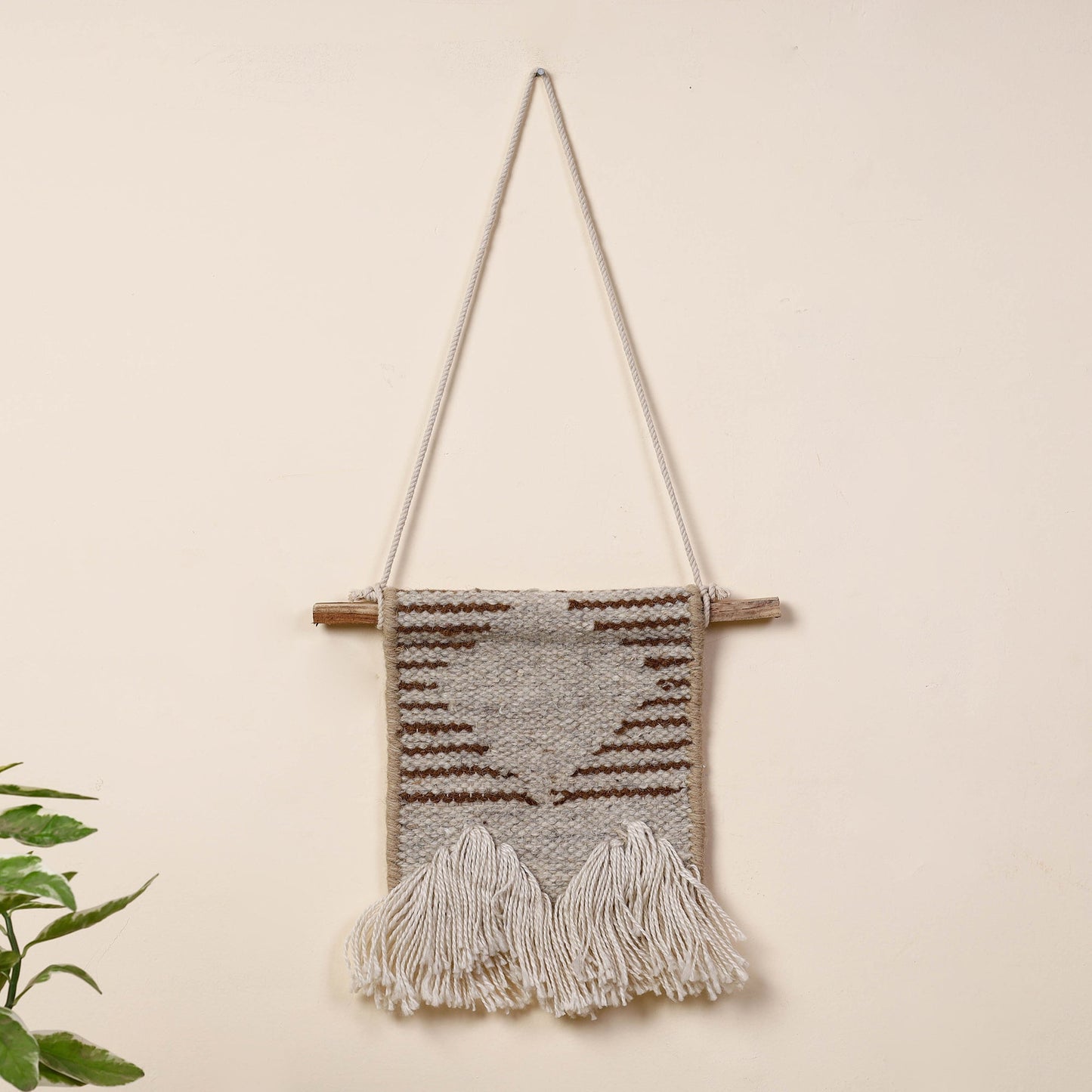 Geometric Hand Woven Wool Wall Hanging