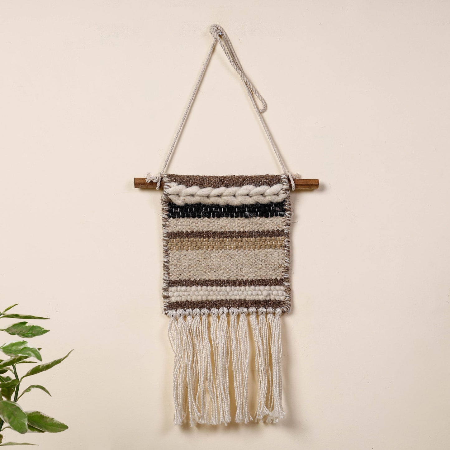 Geometric Hand Woven Wool Wall Hanging