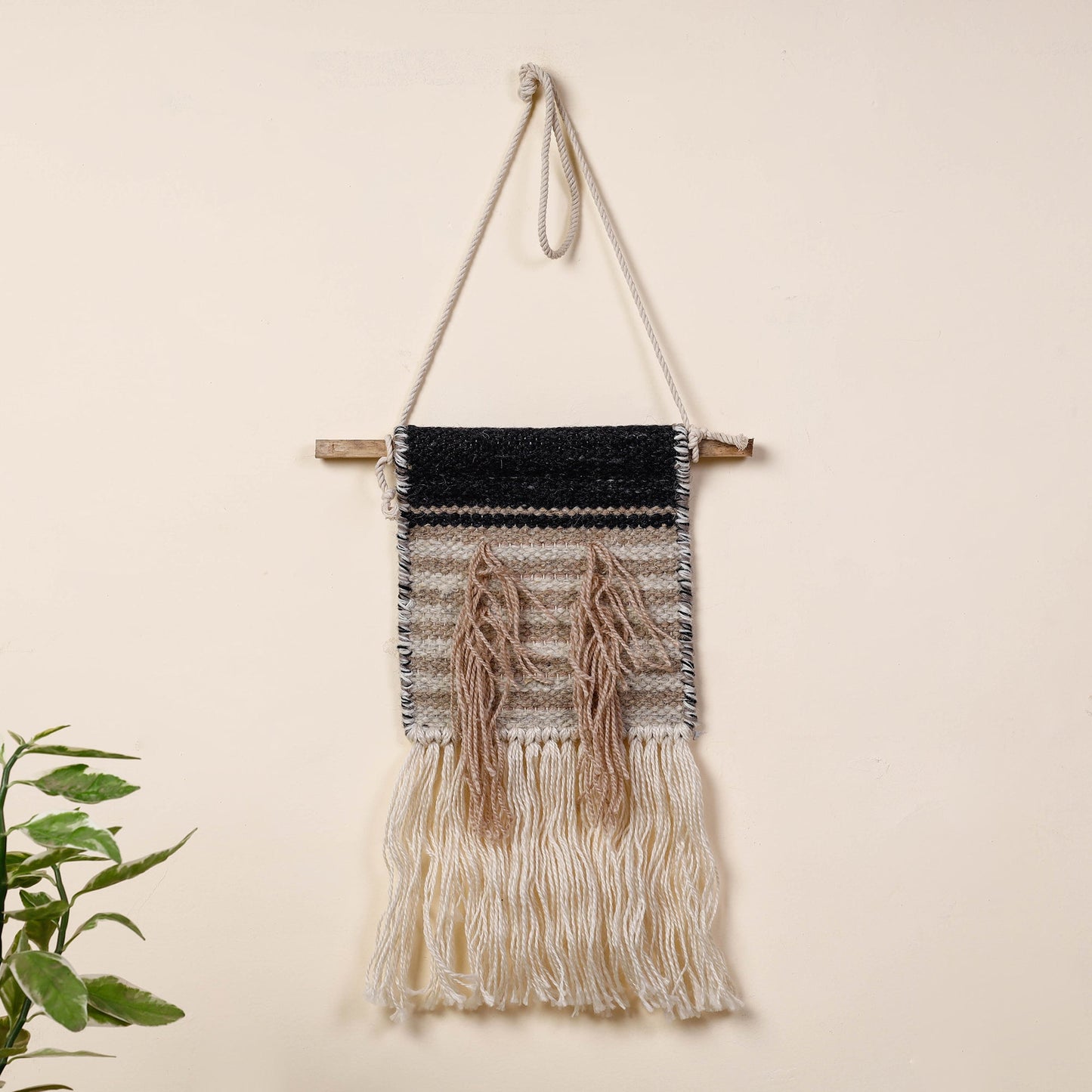 Geometric Hand Woven Wool Wall Hanging