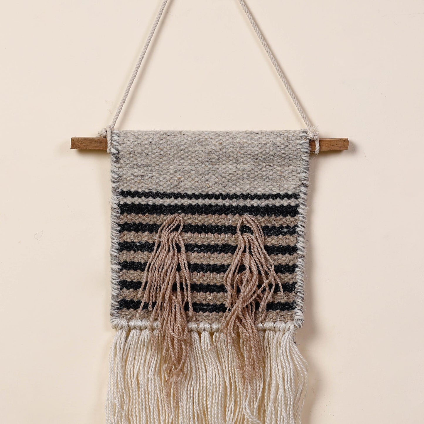 Geometric Hand Woven Wool Wall Hanging