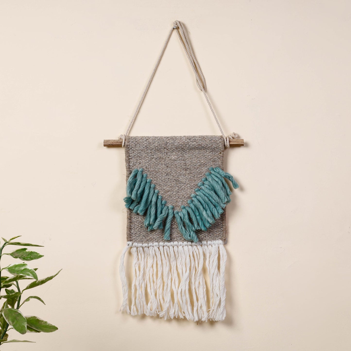 Geometric Hand Woven Wool Wall Hanging