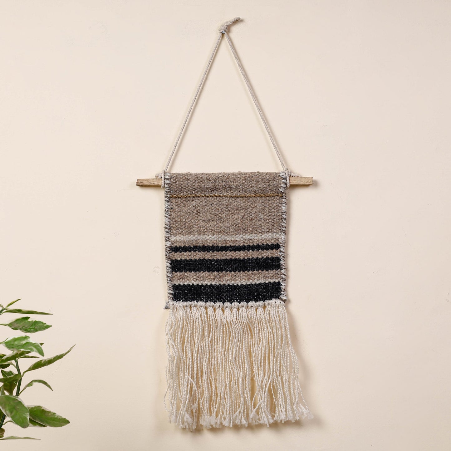 Geometric Hand Woven Wool Wall Hanging