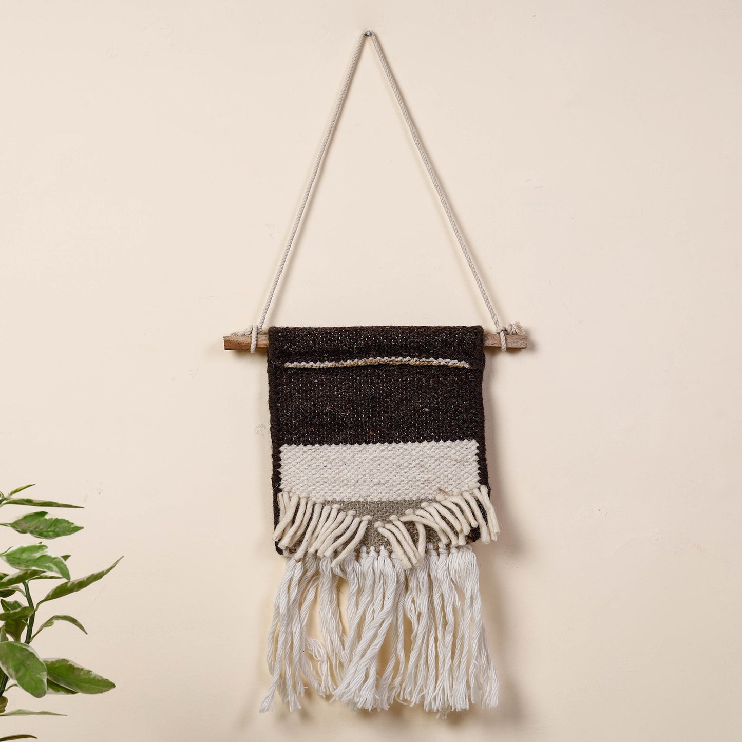 Geometric Hand Woven Wool Wall Hanging