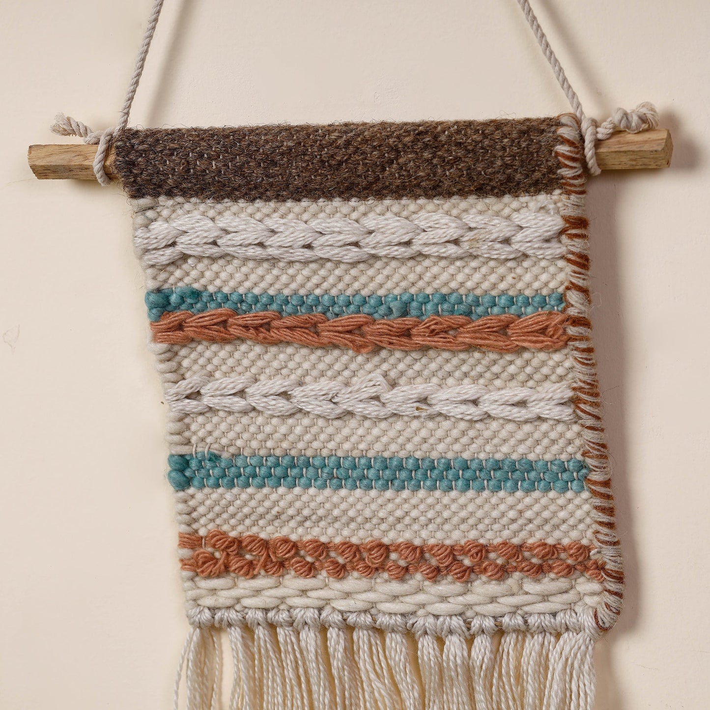 Geometric Hand Woven Wool Wall Hanging