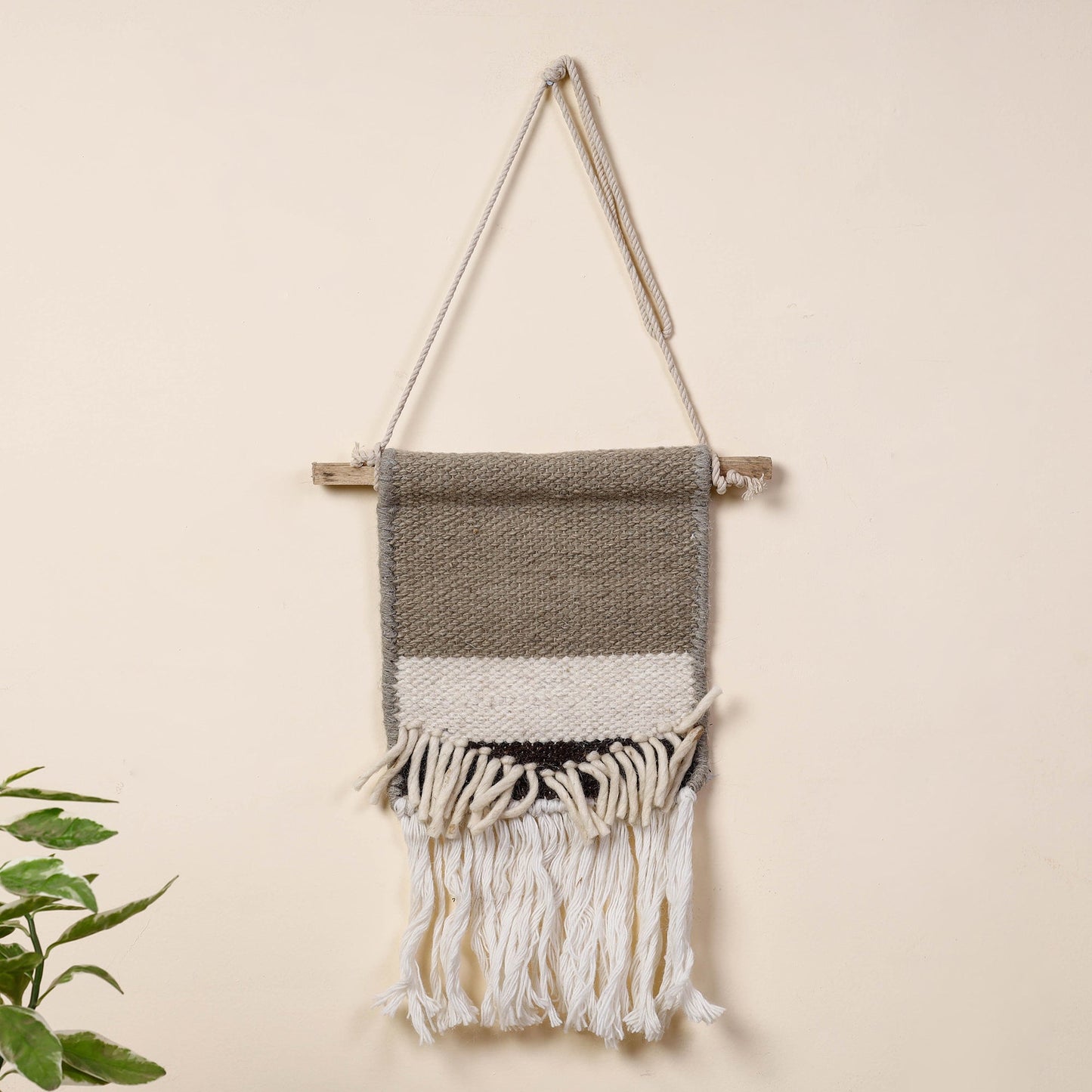 Geometric Hand Woven Wool Wall Hanging