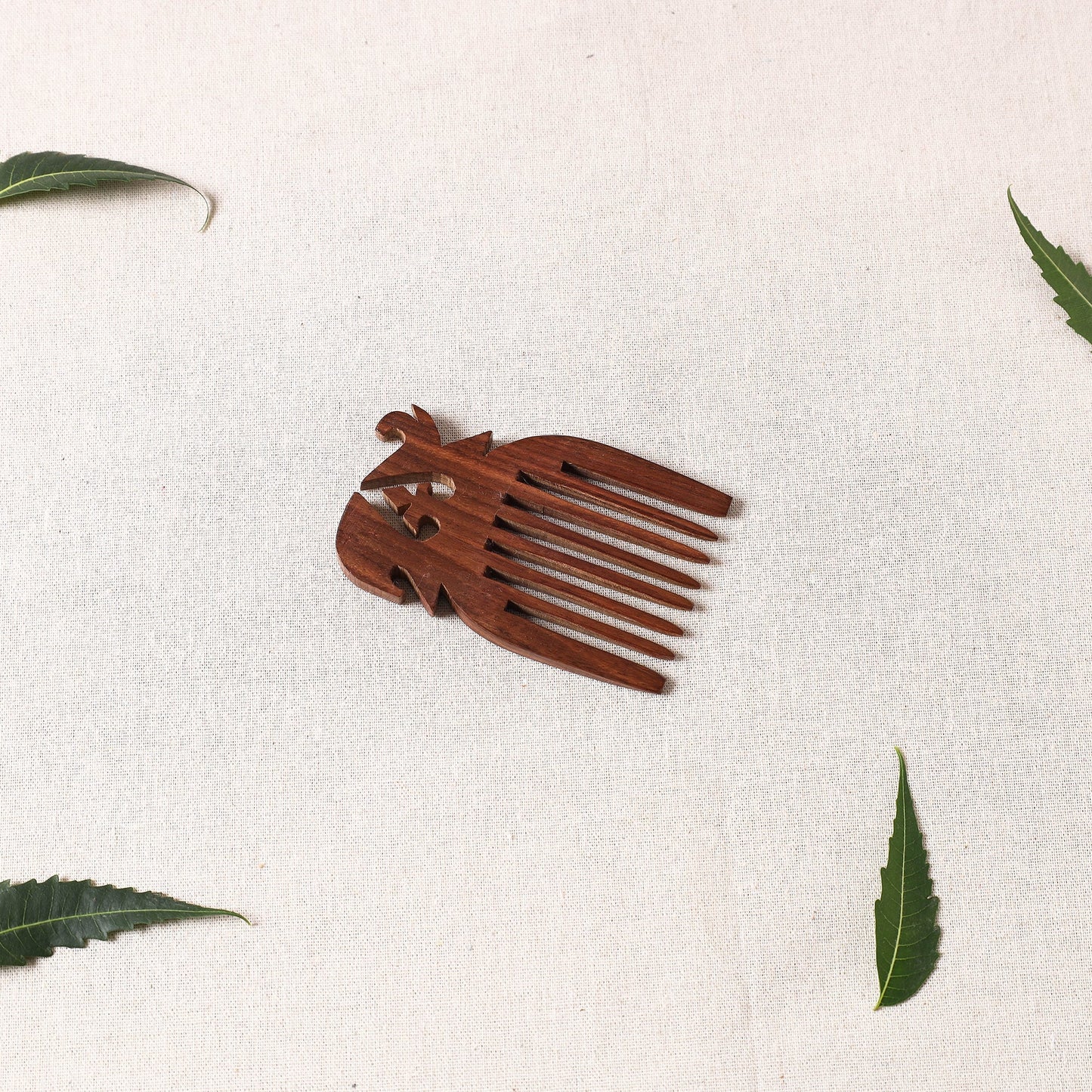 Bijnor Hand Carved Steam Beech Wood Comb (Small)