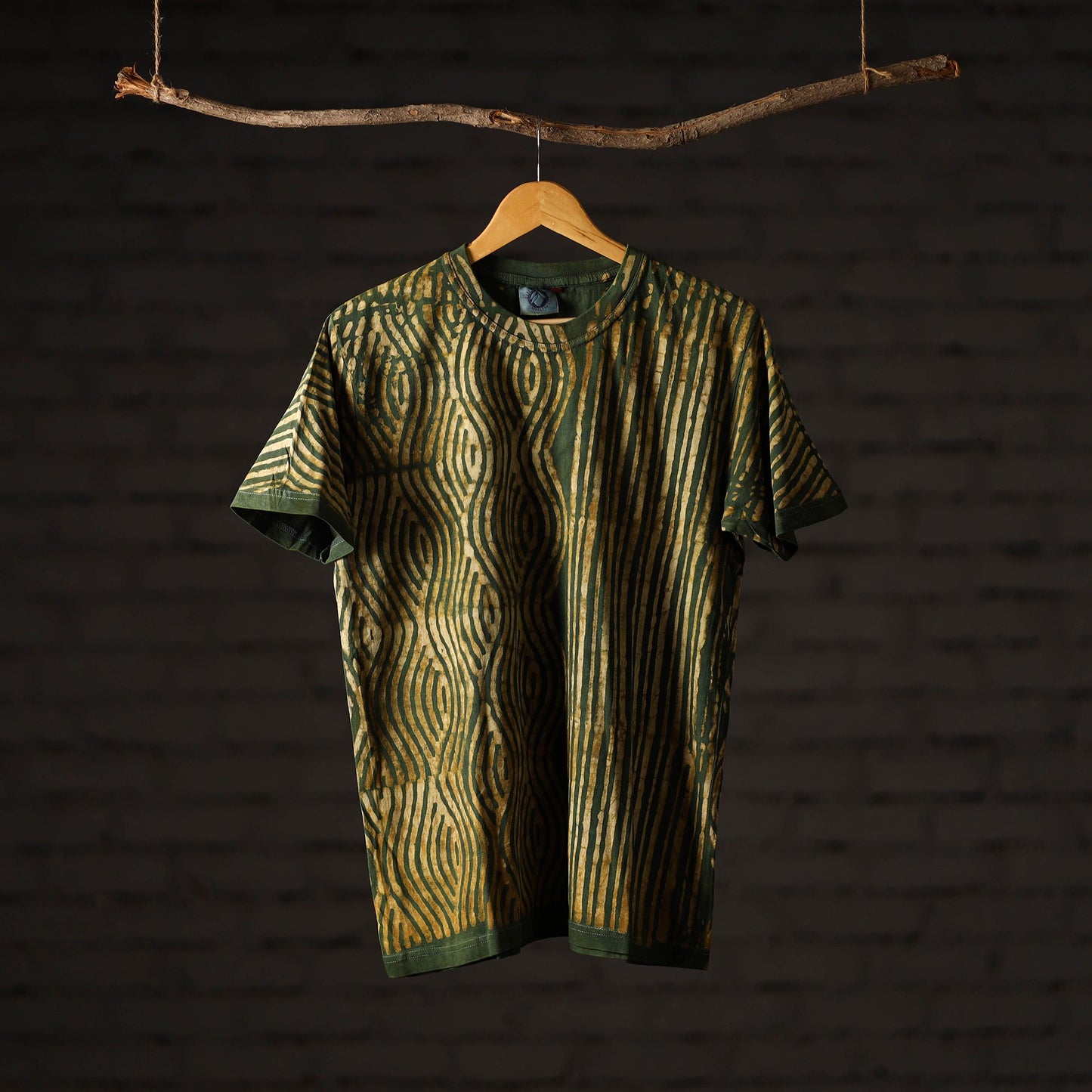 Buy Bindaas Block Art Printed Cotton Unisex Round Neck T-shirt