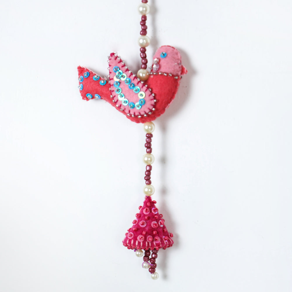 Buy Bird - Handmade Felt & Beadwork Wall Hanging