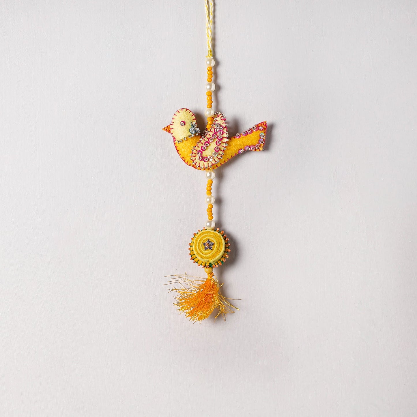 Buy Bird - Handmade Felt & Beadwork Wall Hanging