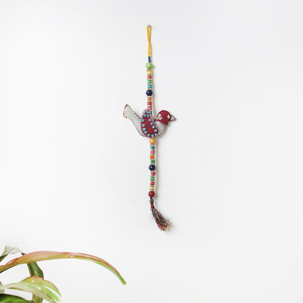 Buy Bird - Handmade Felt & Beadwork Wall Hanging