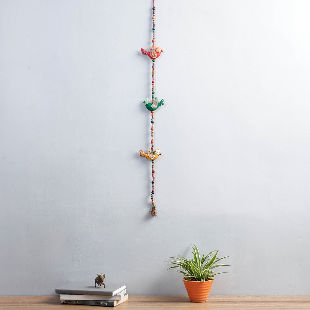 Buy Bird - Handmade Felt & Beadwork Wall Hanging