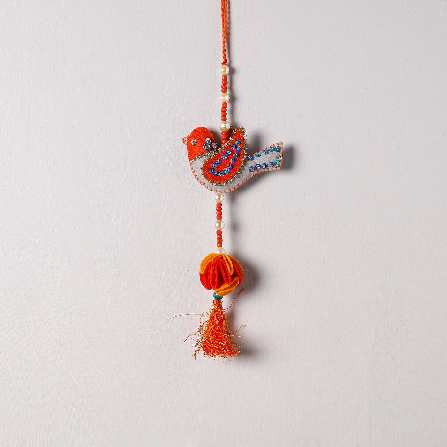 Buy Bird - Handmade Felt & Beadwork Wall Hanging