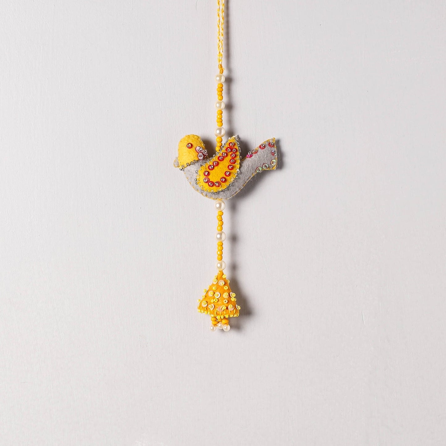 Buy Bird - Handmade Felt & Beadwork Wall Hanging