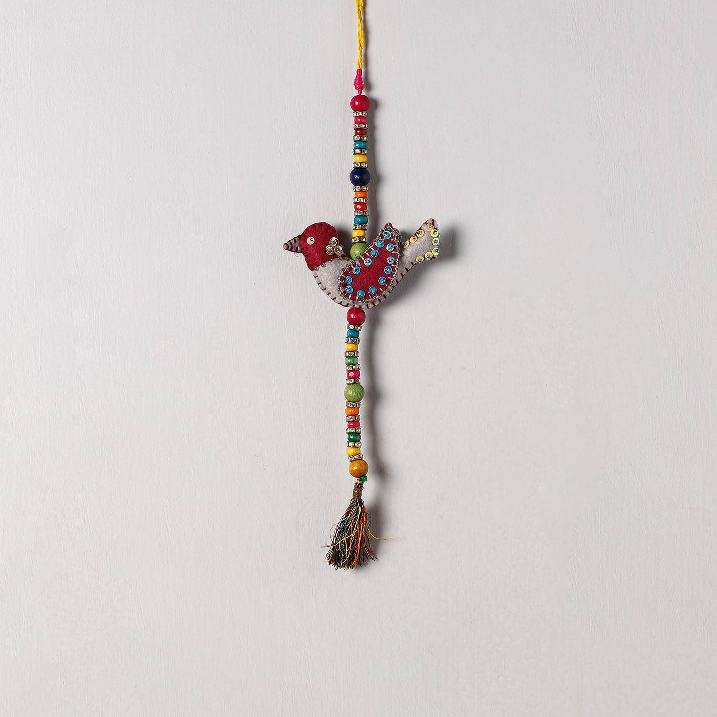 Buy Bird - Handmade Felt & Beadwork Wall Hanging
